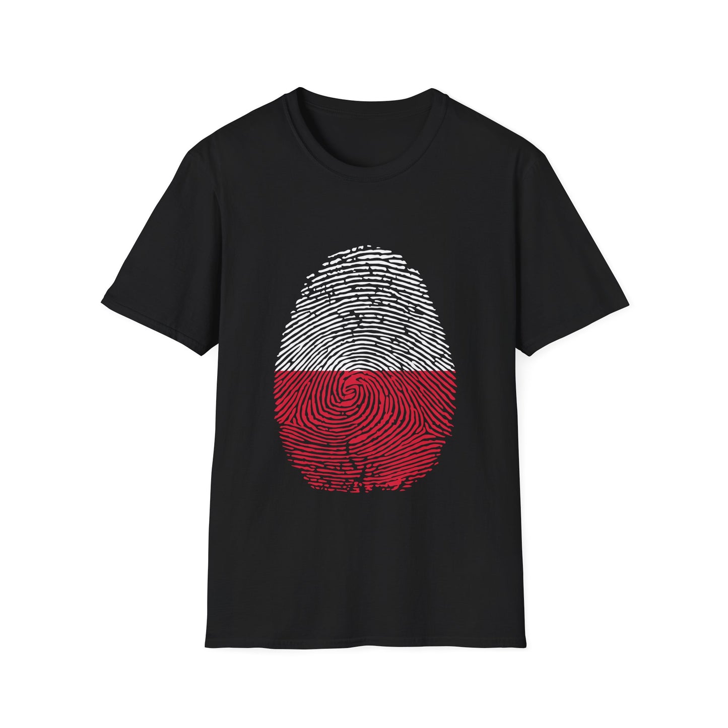 POLAND Fingerprint flag Soccer World Cup Fan T-Shirt (MEN)
