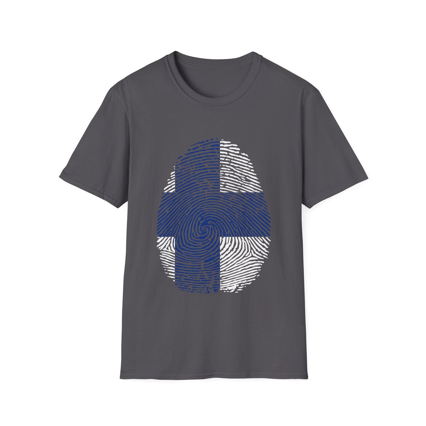 FINLAND Fingerprint flag Soccer World Cup Fan T-Shirt (WOMEN)
