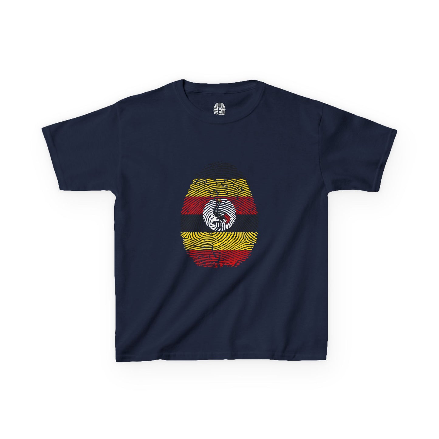 UGANDA Fingerprint flag Soccer World Cup Fan T-Shirt (KIDS - UNISEX)