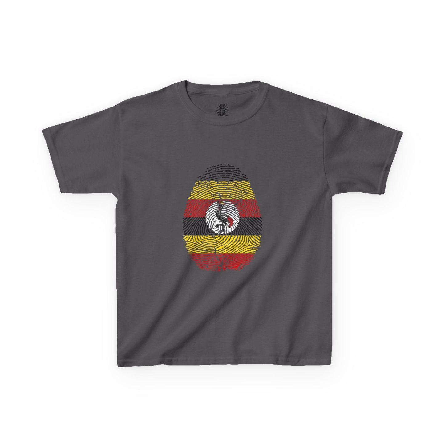 UGANDA Fingerprint flag Soccer World Cup Fan T-Shirt (KIDS - UNISEX)