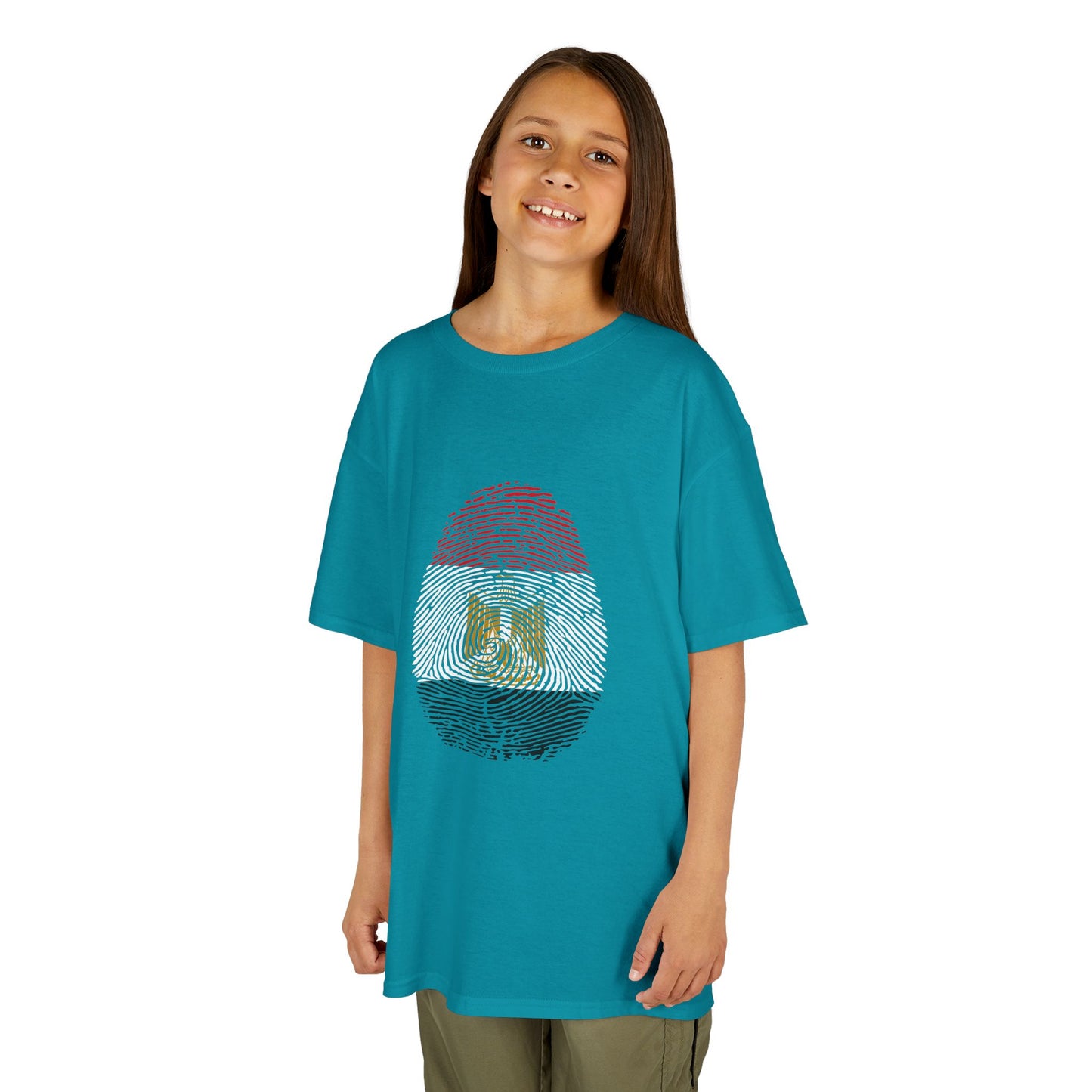 EGYPT Fingerprint flag Soccer World Cup Fan T-Shirt (KIDS - UNISEX)