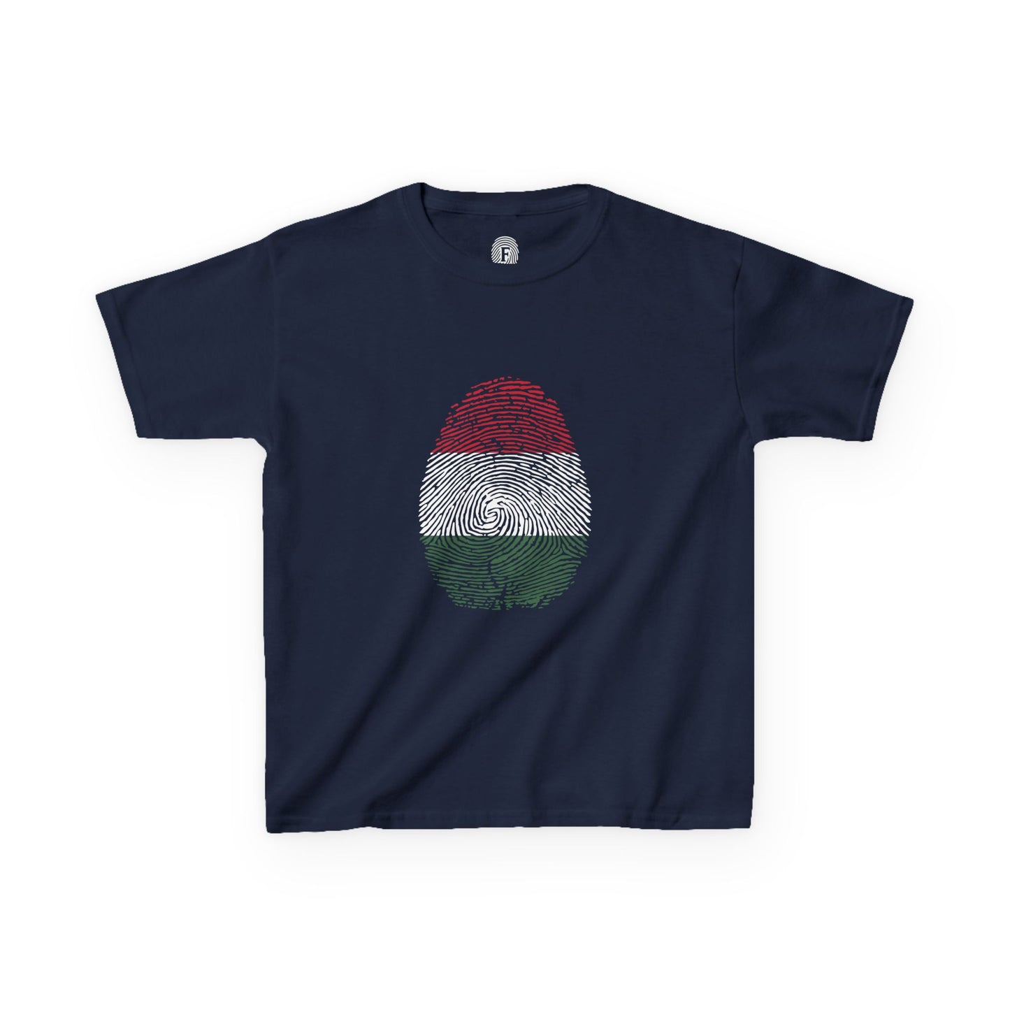 HUNGARY Fingerprint flag Soccer World Cup Fan T-Shirt (KIDS - UNISEX)