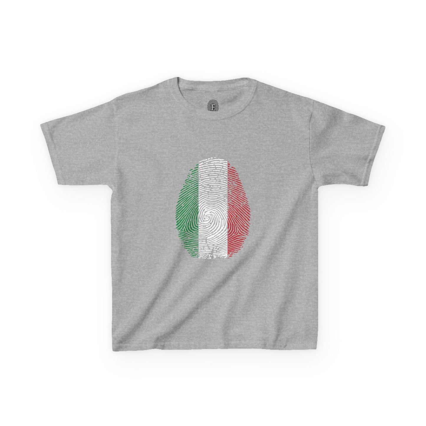 ITALY Fingerprint flag Soccer World Cup Fan T-Shirt (KIDS - UNISEX)