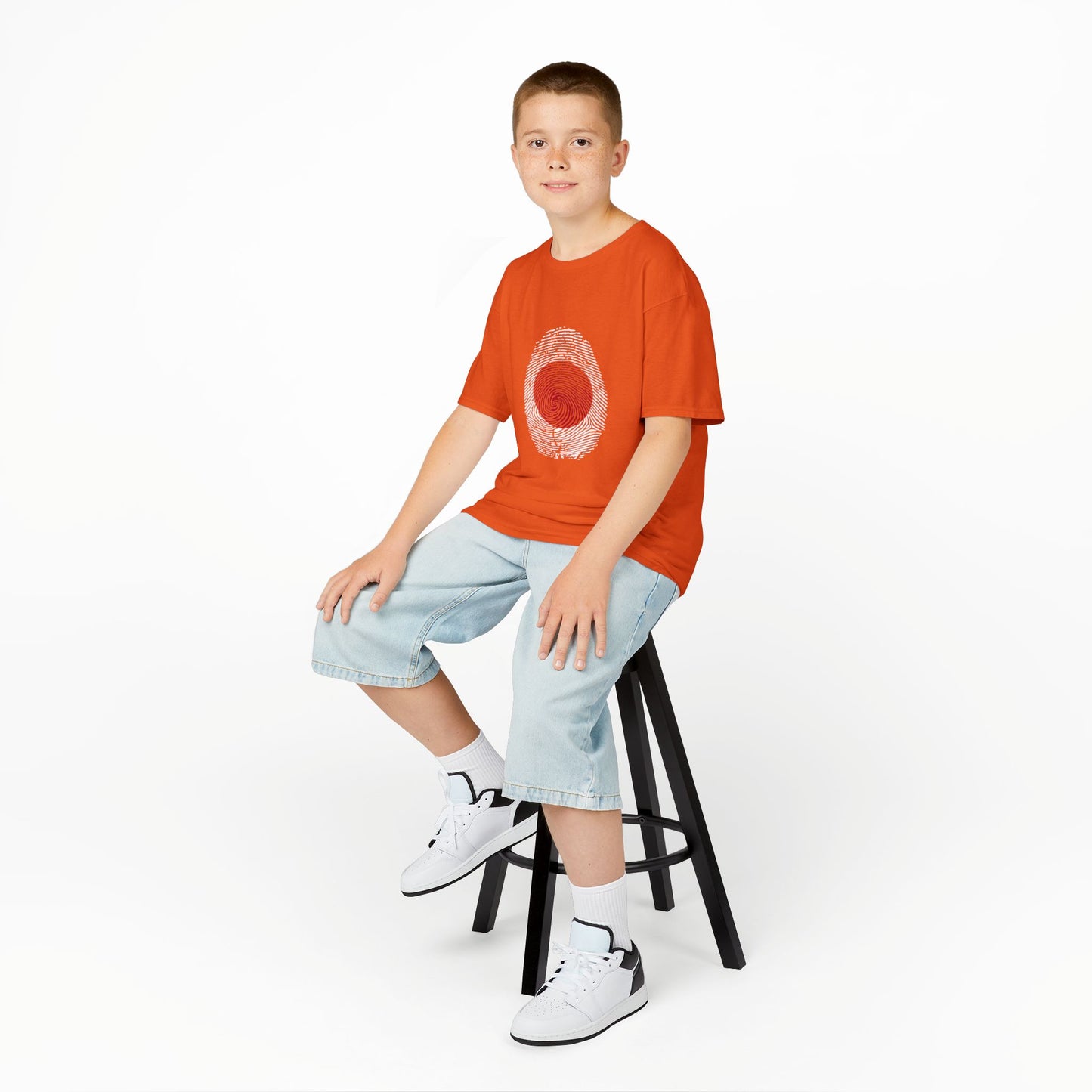 JAPAN Fingerprint flag Soccer World Cup Fan T-Shirt (KIDS - UNISEX)