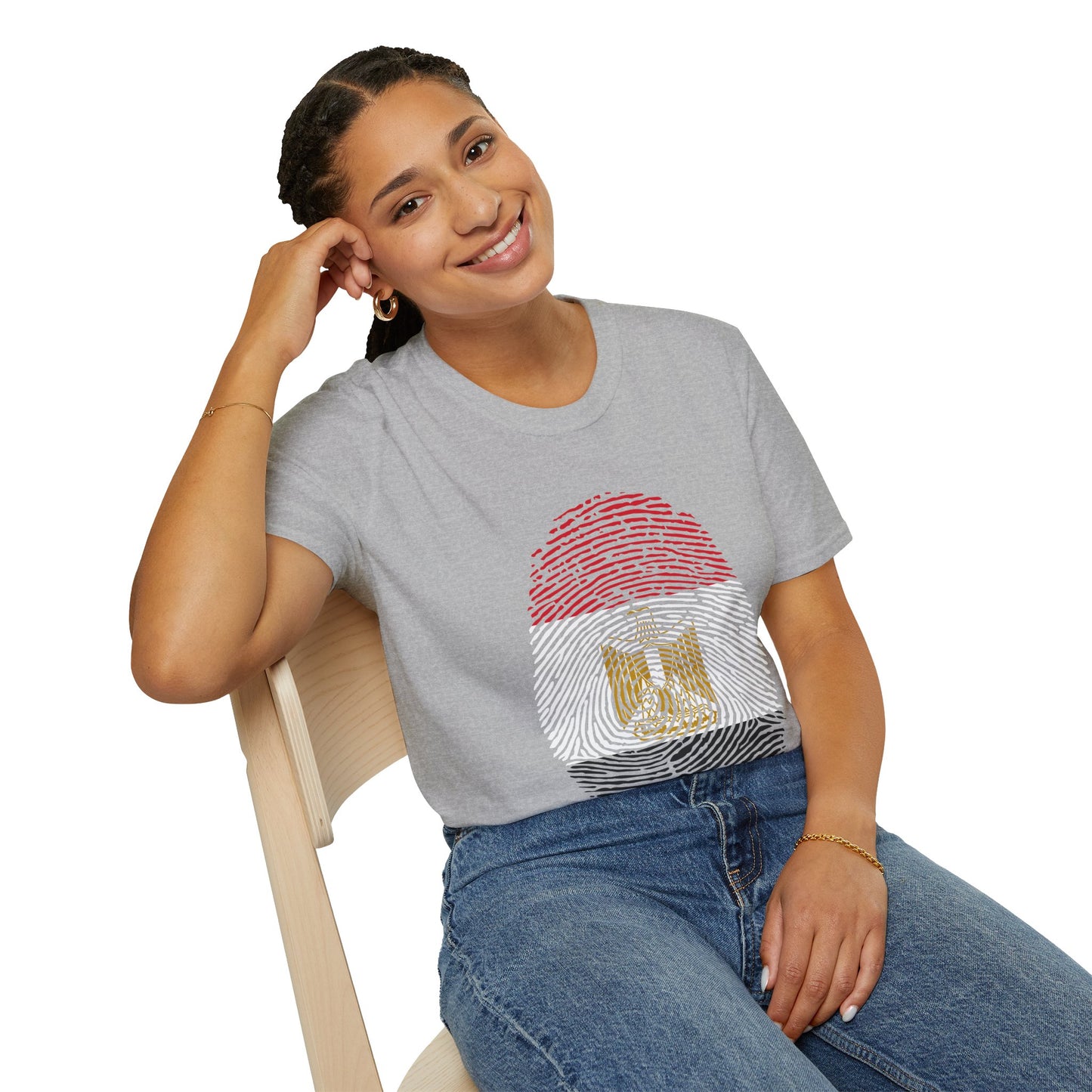 EGYPT Fingerprint flag Soccer World Cup Fan T-Shirt (WOMEN)