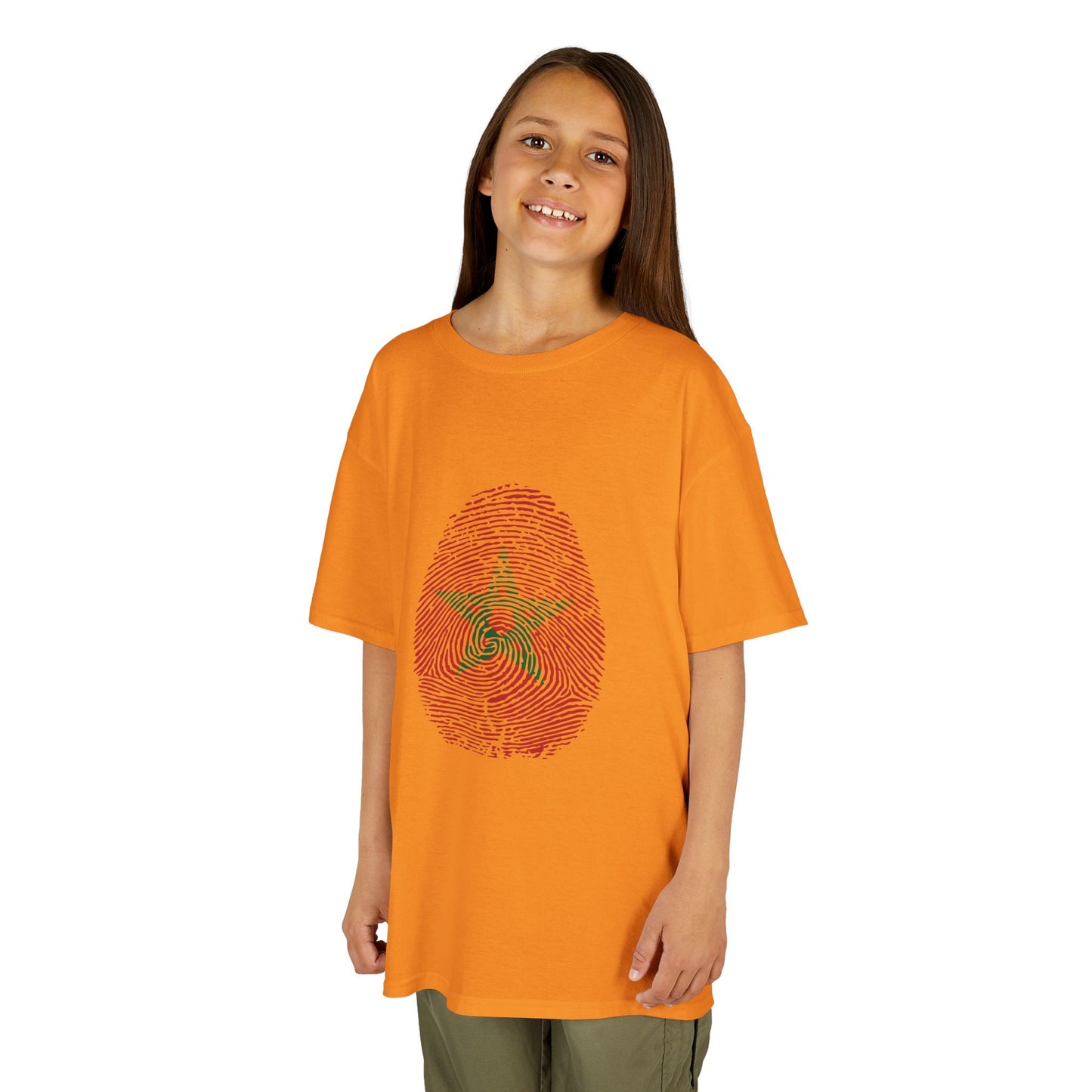 MOROCCO Fingerprint flag Soccer World Cup Fan T-Shirt (KIDS - UNISEX)
