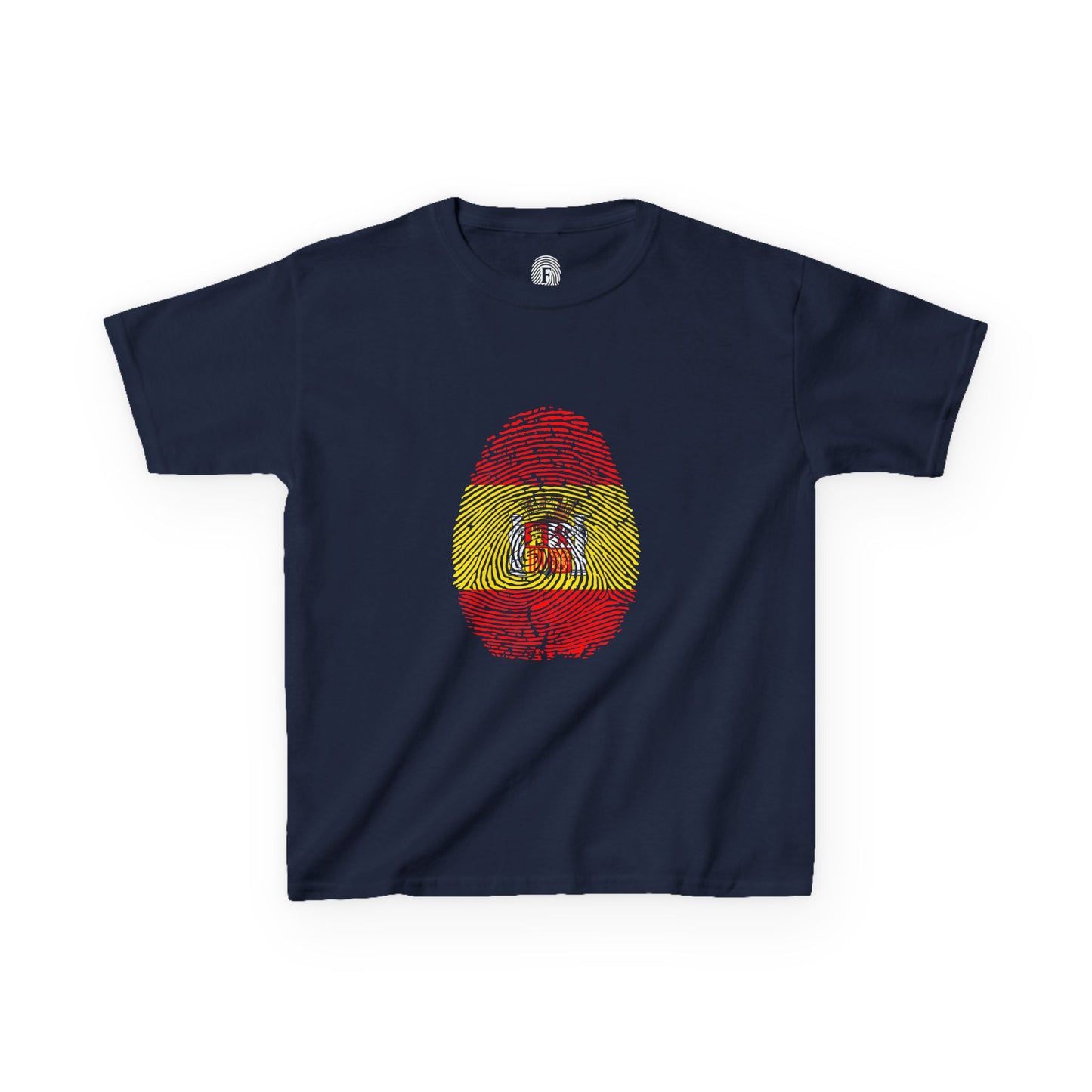SPAIN Fingerprint flag Soccer World Cup Fan T-Shirt (KIDS - UNISEX)