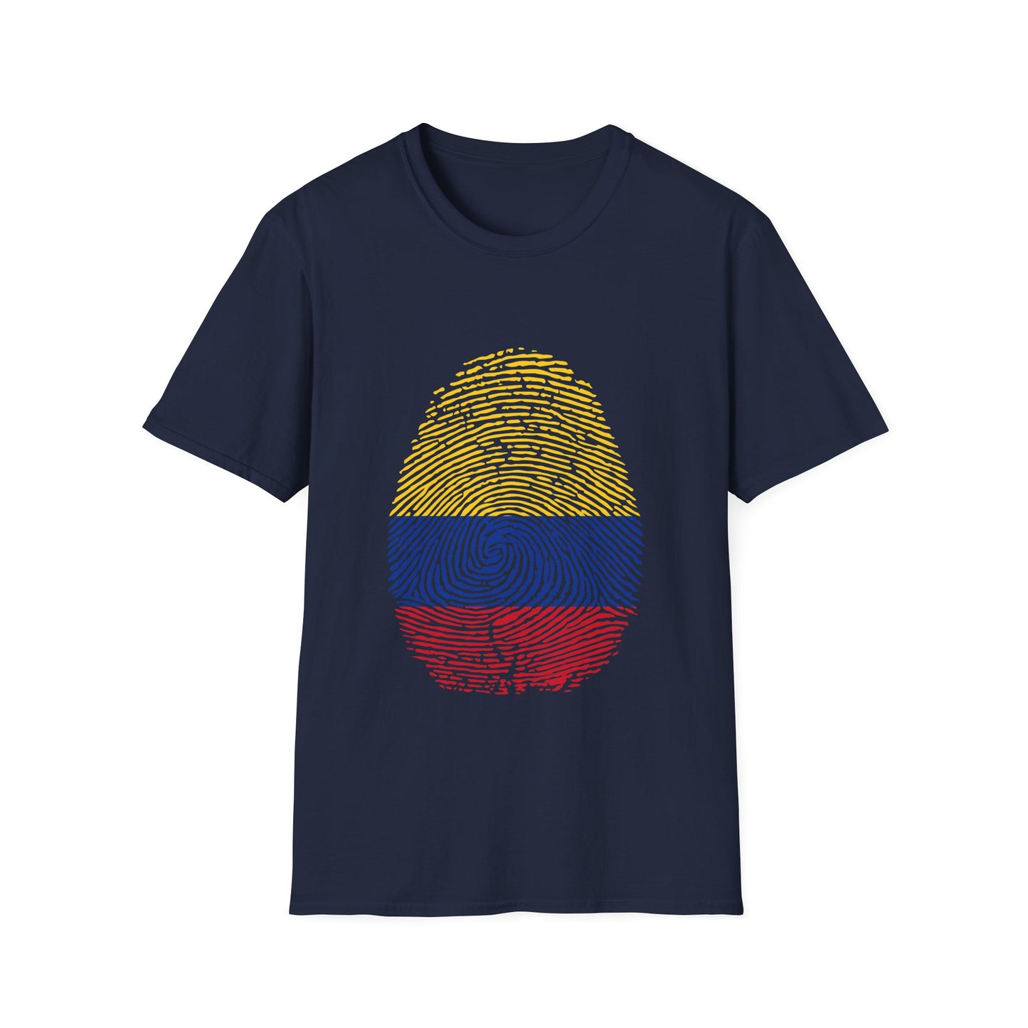 COLOMBIA Fingerprint flag Soccer World Cup Fan T-Shirt (WOMEN)