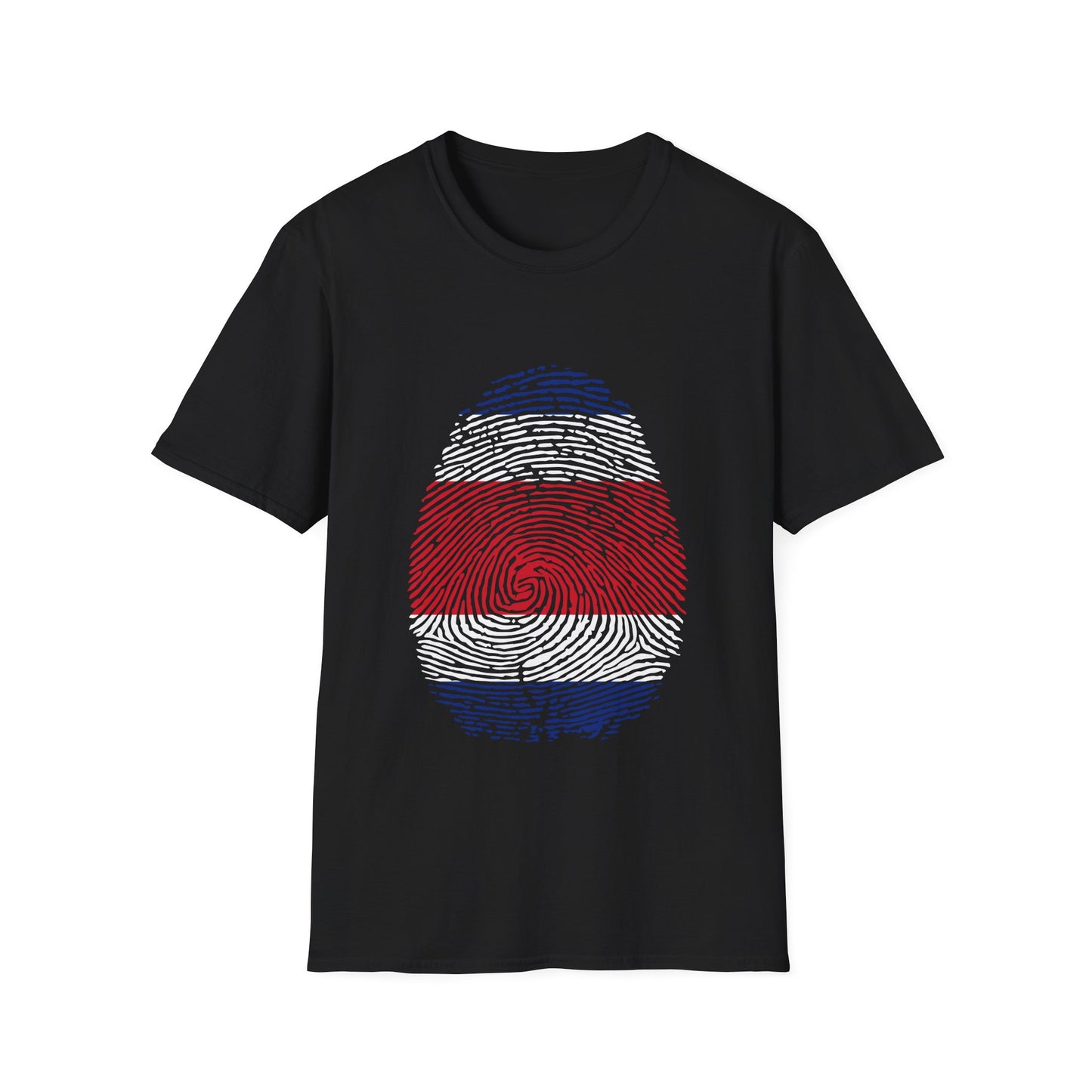 COSTA RICA Fingerprint flag Soccer World Cup Fan T-Shirt (WOMEN)