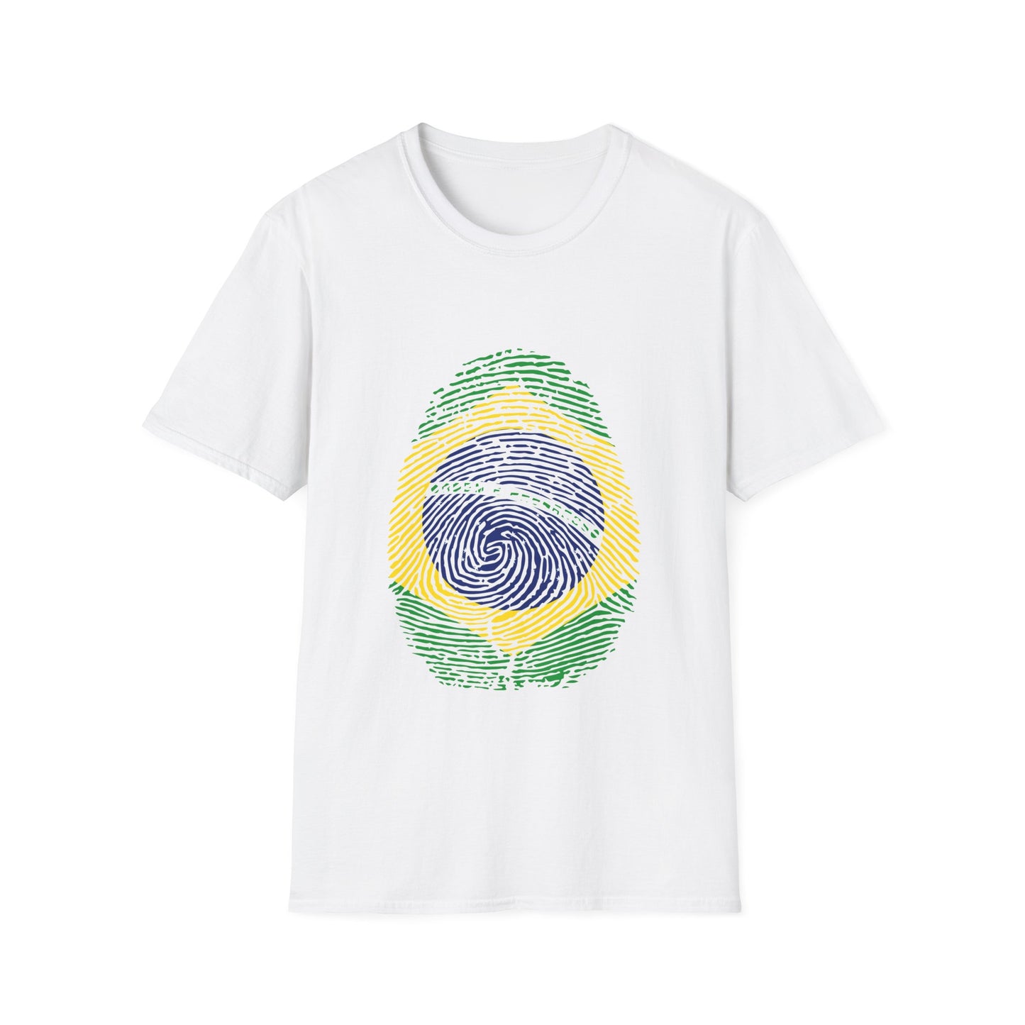 BRAZIL Fingerprint flag Soccer World Cup Fan T-Shirt (WOMEN)