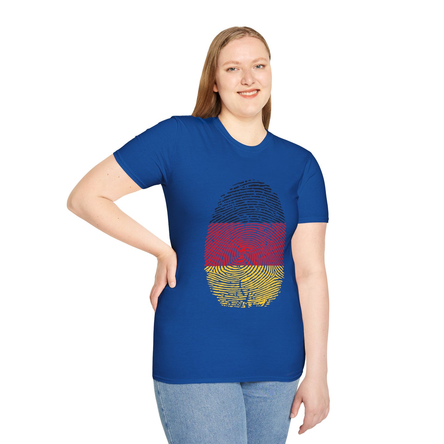 GERMANY Fingerprint flag Soccer World Cup Fan T-Shirt (WOMEN)
