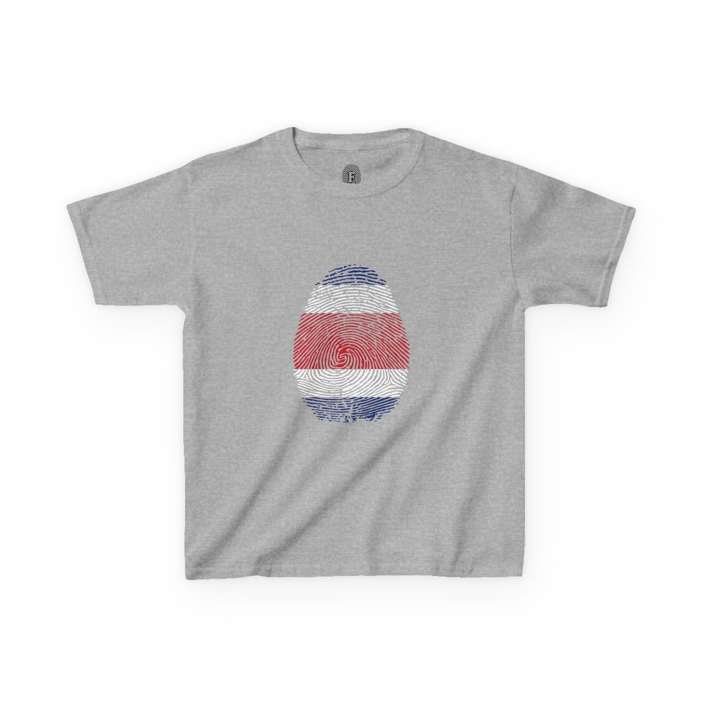 COSTA RICA Fingerprint flag Soccer World Cup Fan T-Shirt (KIDS - UNISEX)