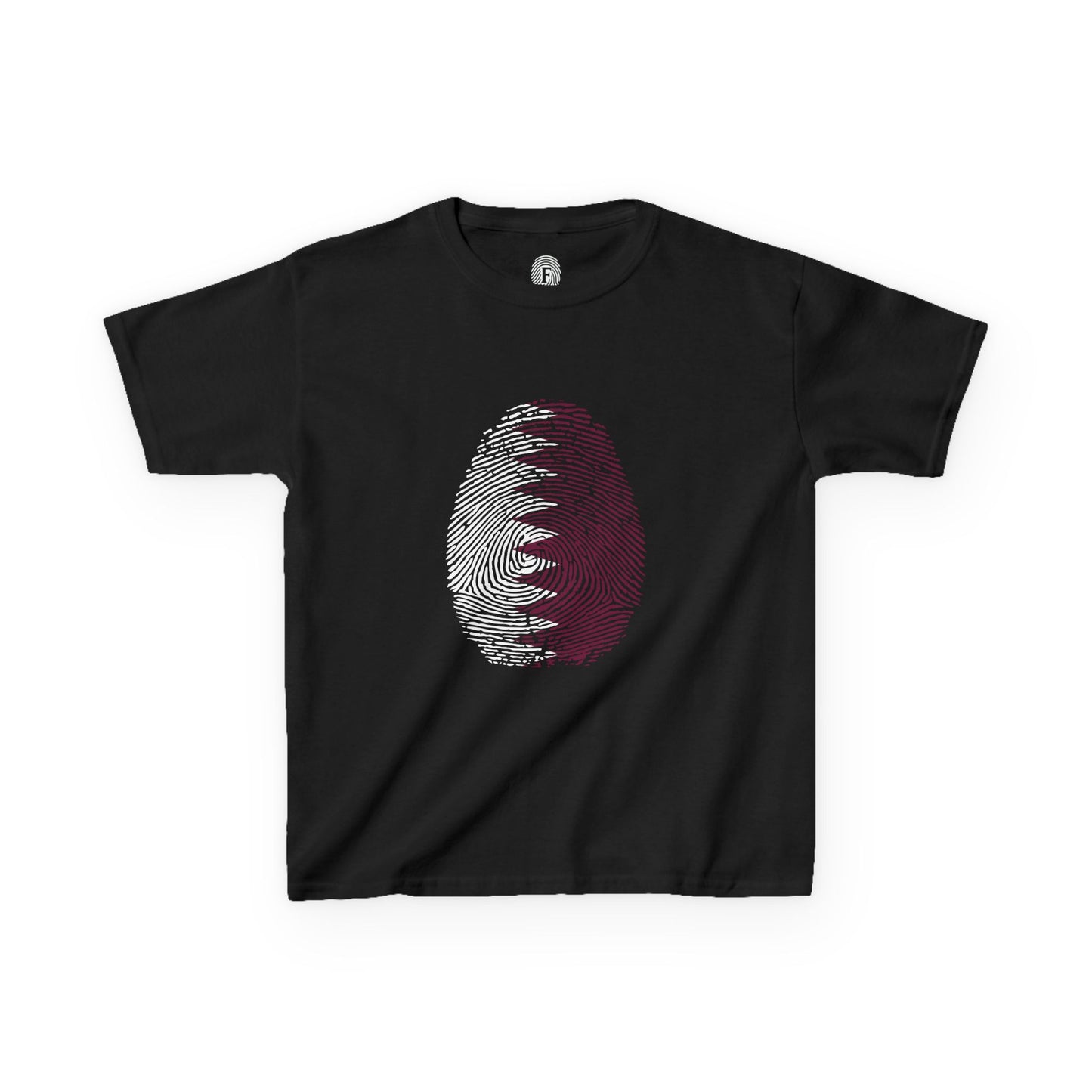 QATAR Fingerprint flag Soccer World Cup Fan T-Shirt (KIDS - UNISEX)