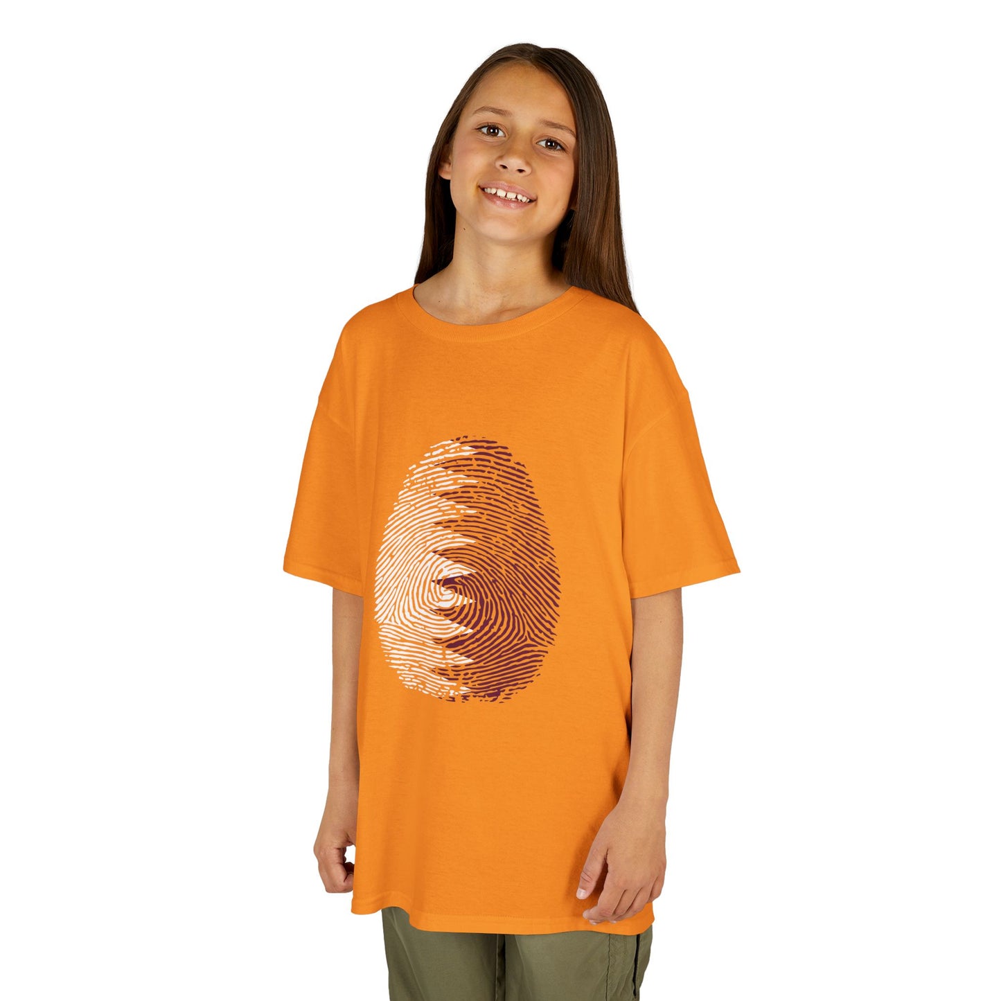 QATAR Fingerprint flag Soccer World Cup Fan T-Shirt (KIDS - UNISEX)
