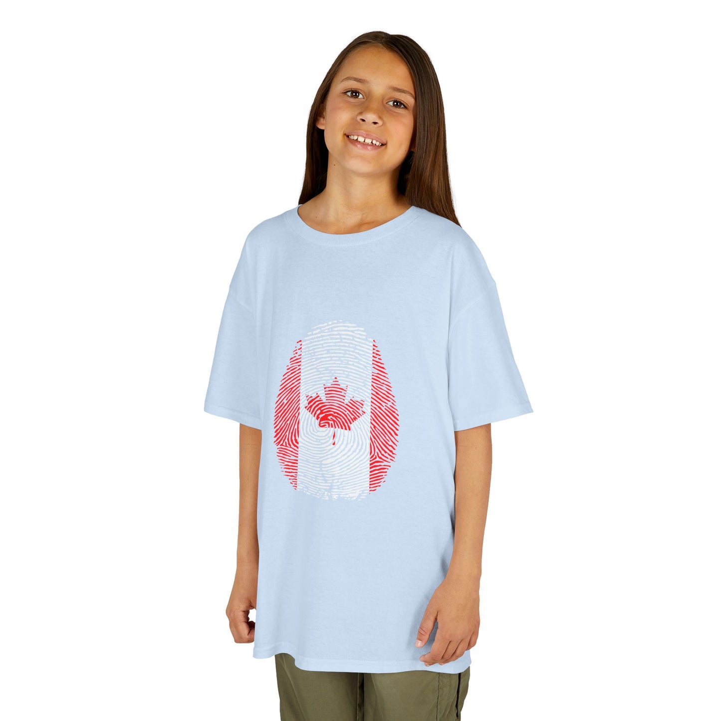 CANADA Fingerprint flag Soccer World Cup Fan T-Shirt (KIDS - UNISEX)