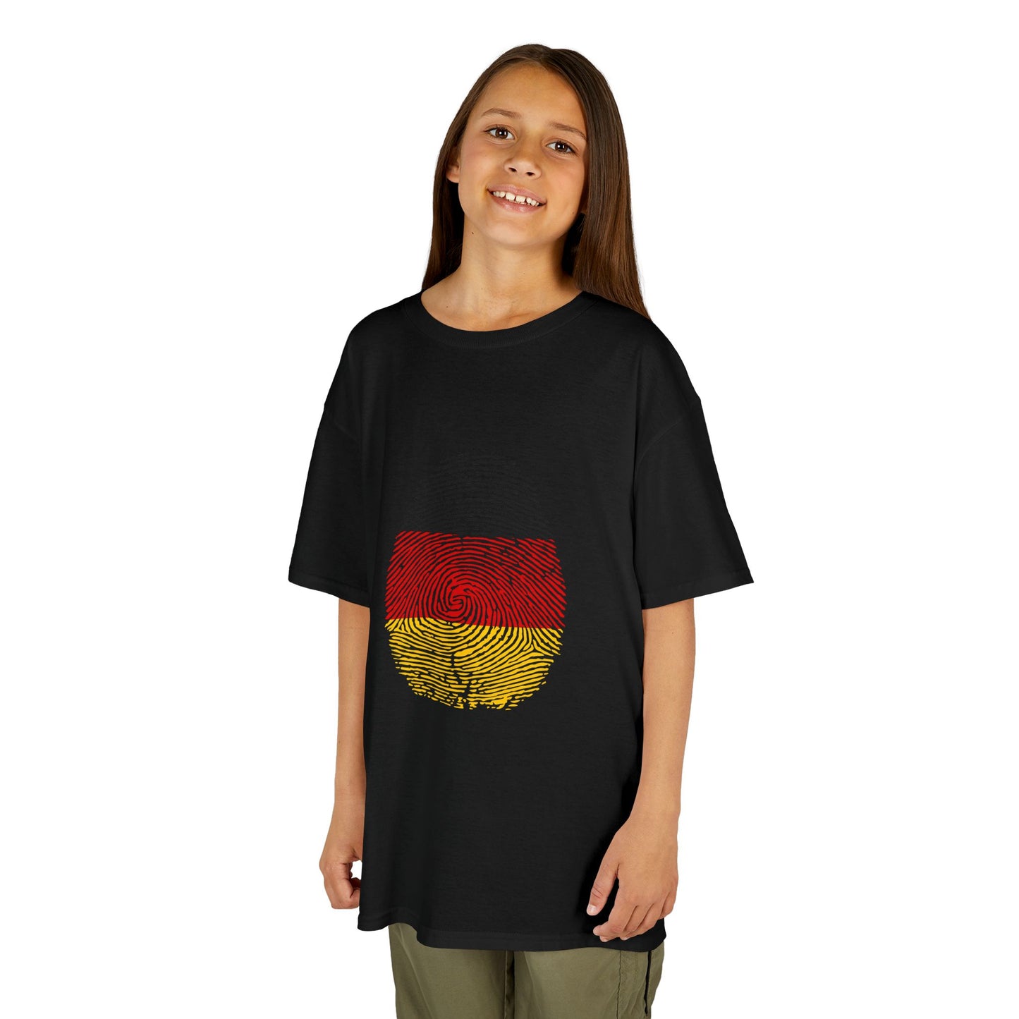 GERMANY Fingerprint flag Soccer World Cup Fan T-Shirt (KIDS - UNISEX)