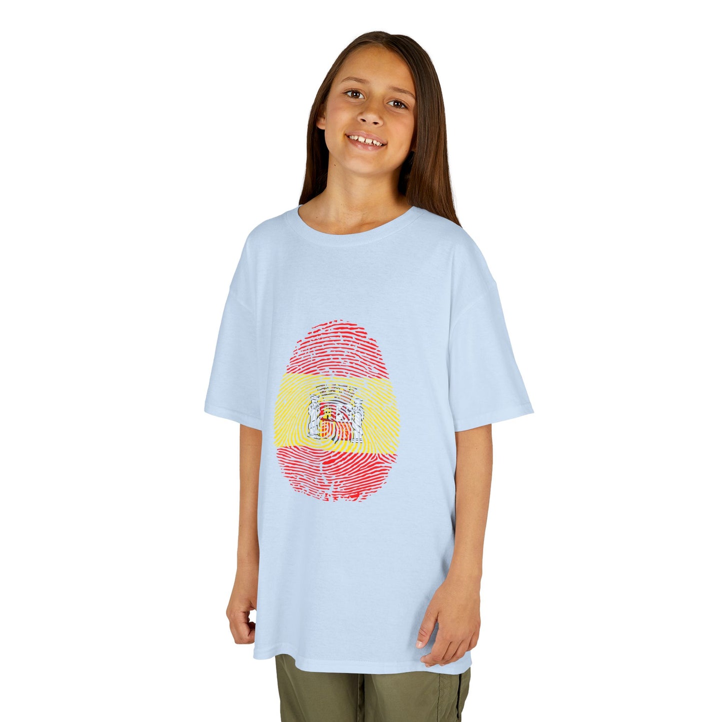 SPAIN Fingerprint flag Soccer World Cup Fan T-Shirt (KIDS - UNISEX)