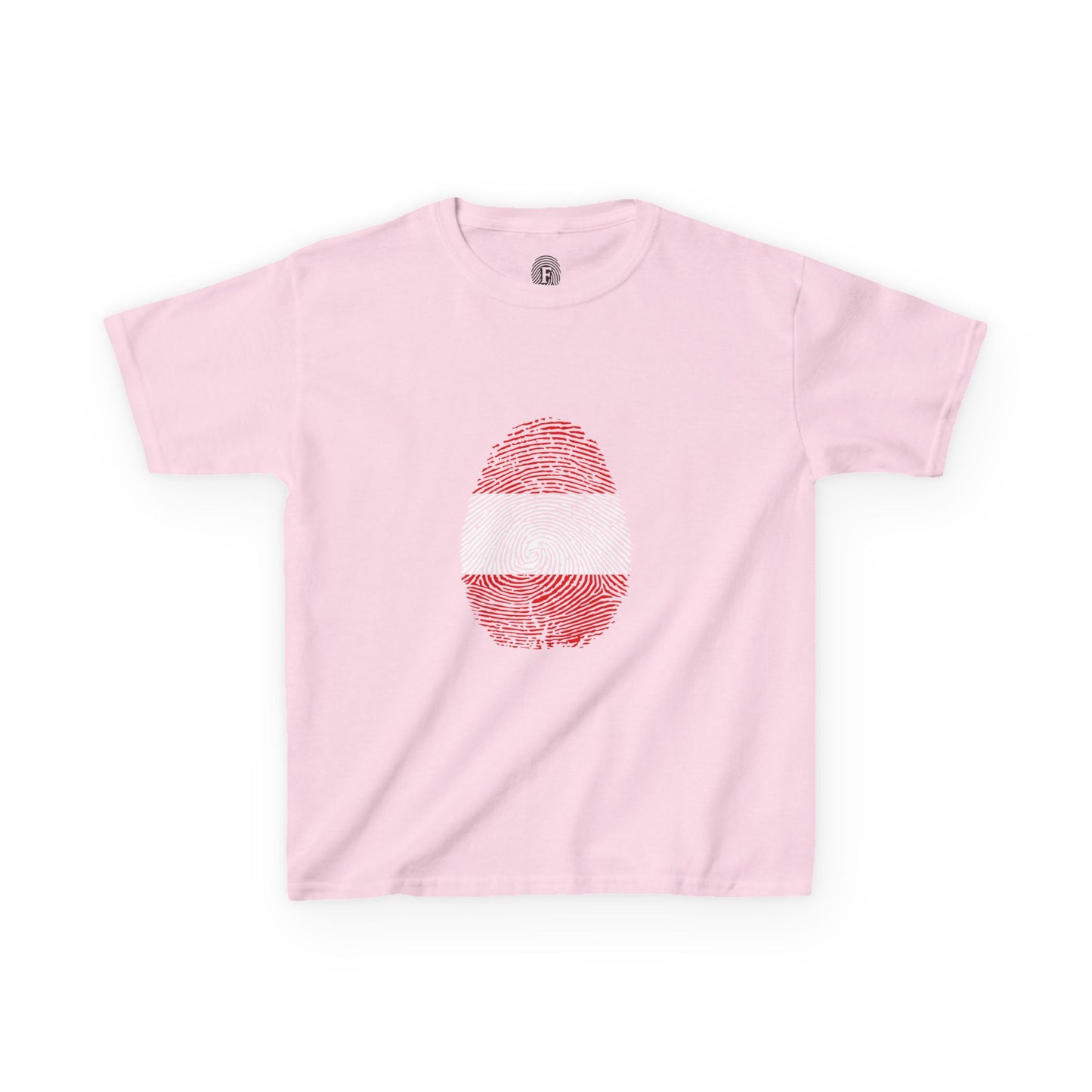 AUSTRIA Fingerprint flag Soccer World Cup Fan T-Shirt (KIDS - UNISEX)