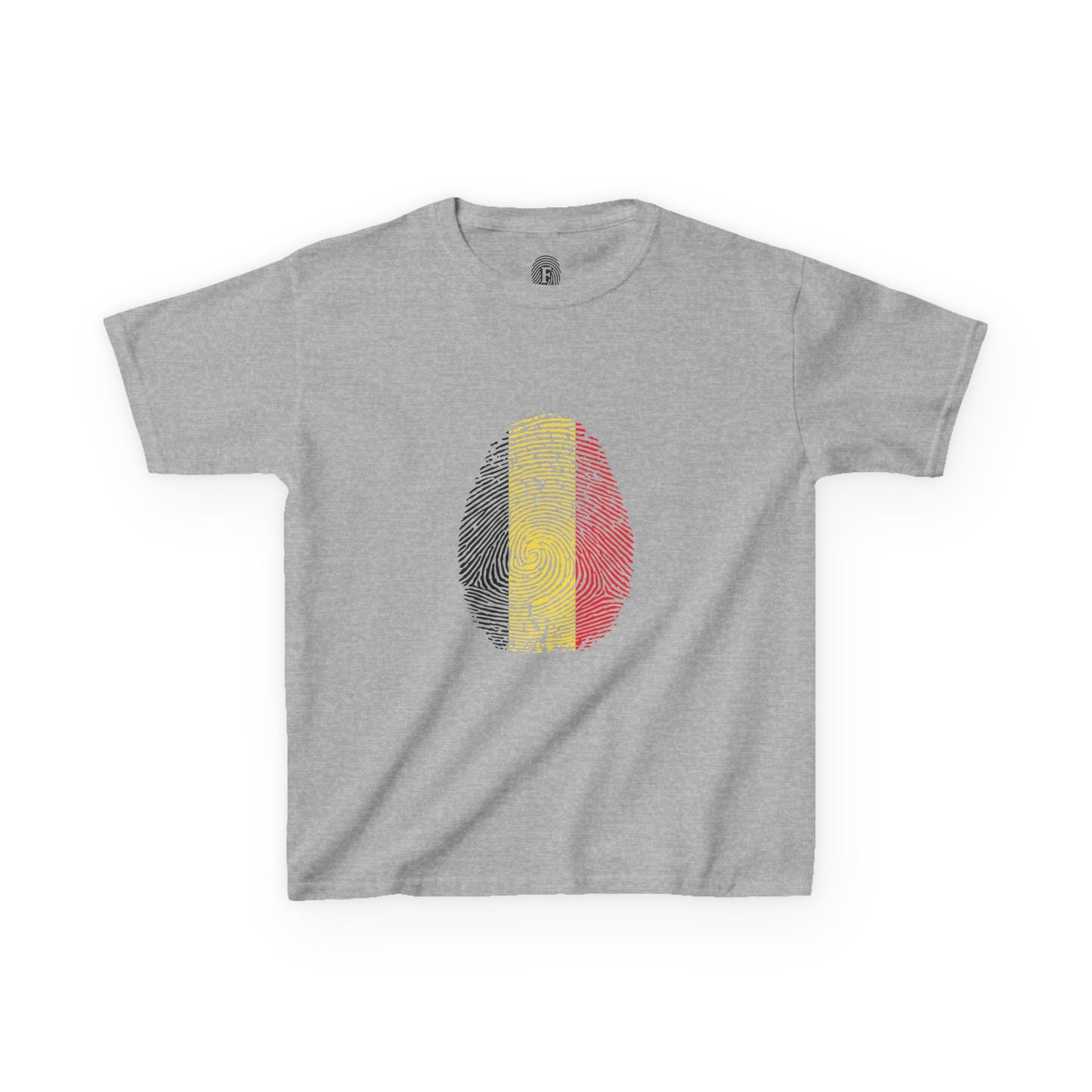 BELGIUM Fingerprint flag Soccer World Cup Fan T-Shirt (KIDS - UNISEX)