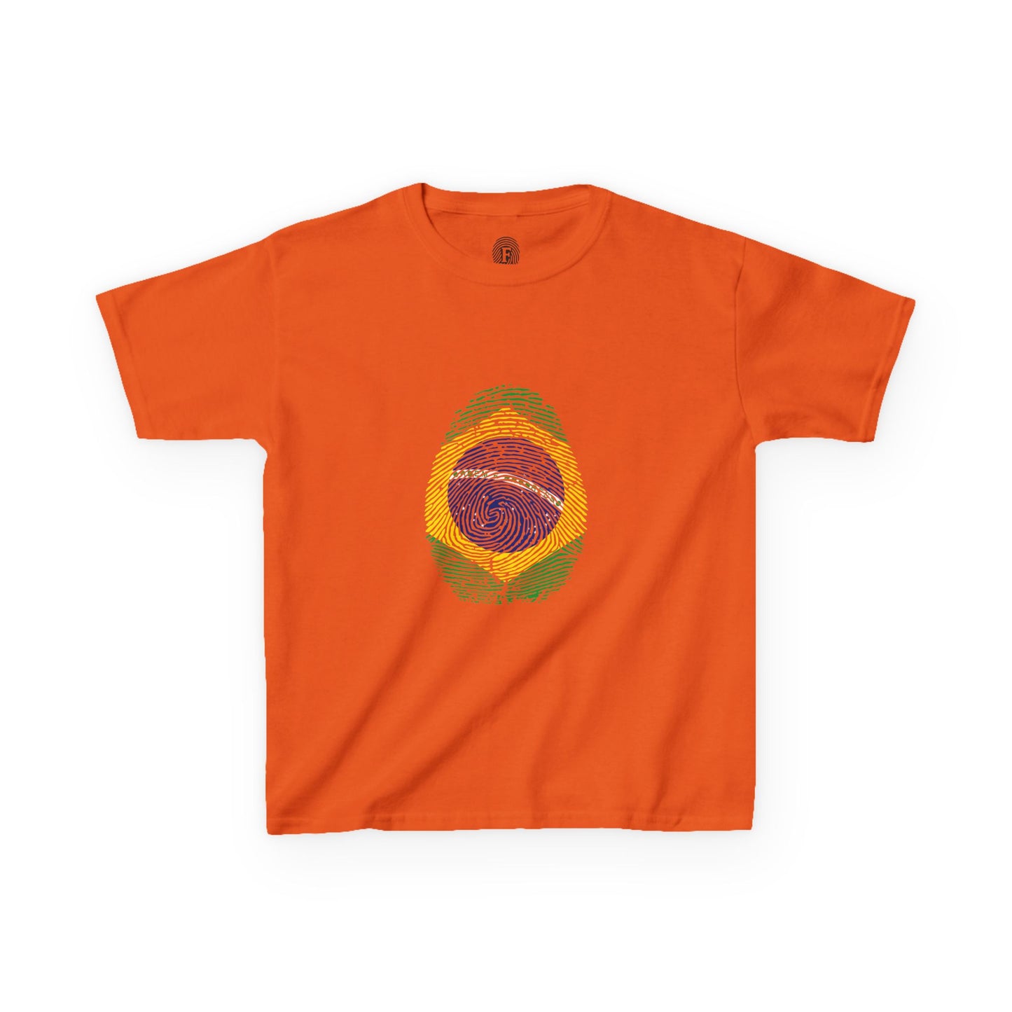 BRAZIL Fingerprint flag Soccer World Cup Fan T-Shirt (KIDS - UNISEX)