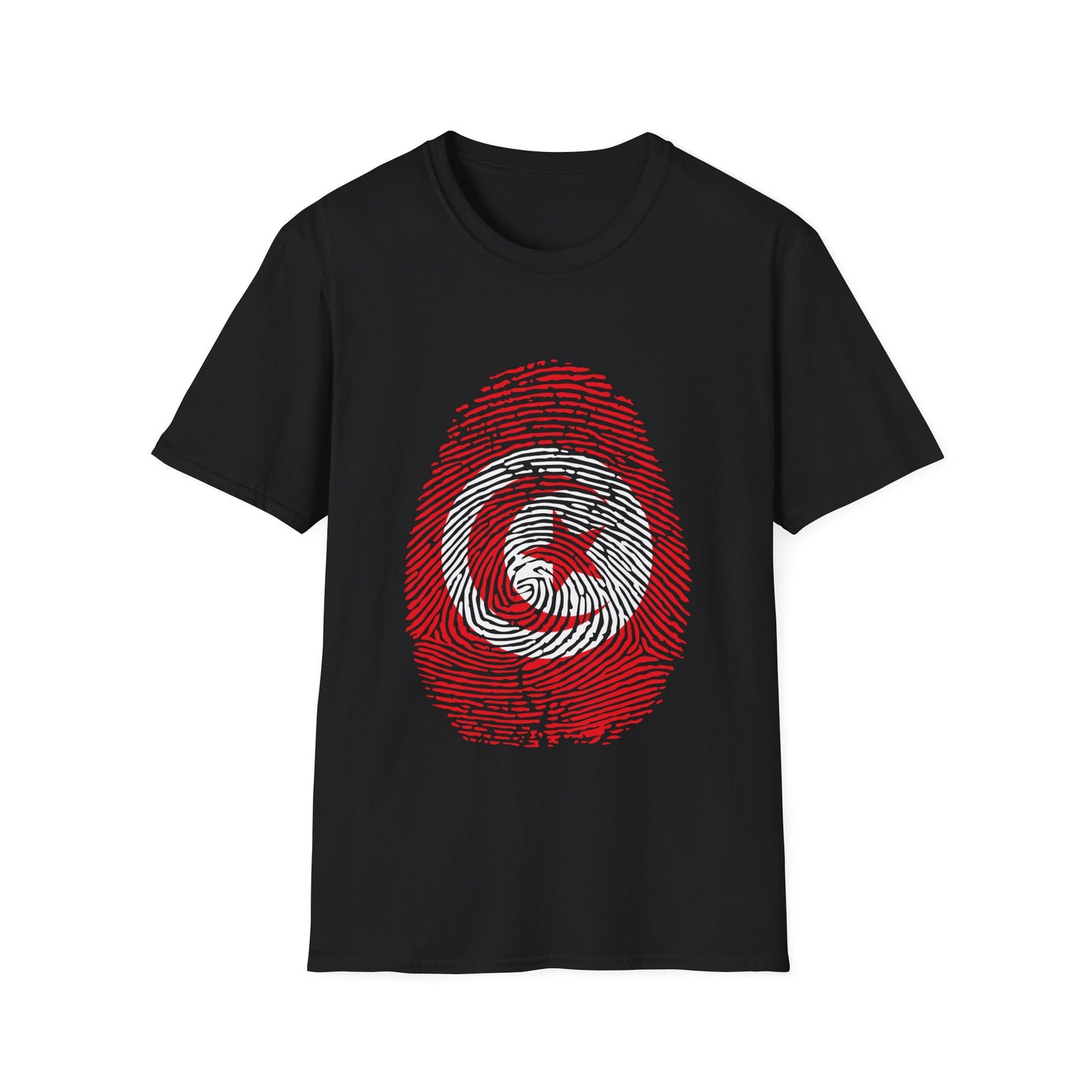 TUNISIA Fingerprint flag Soccer World Cup Fan T-Shirt (WOMEN)