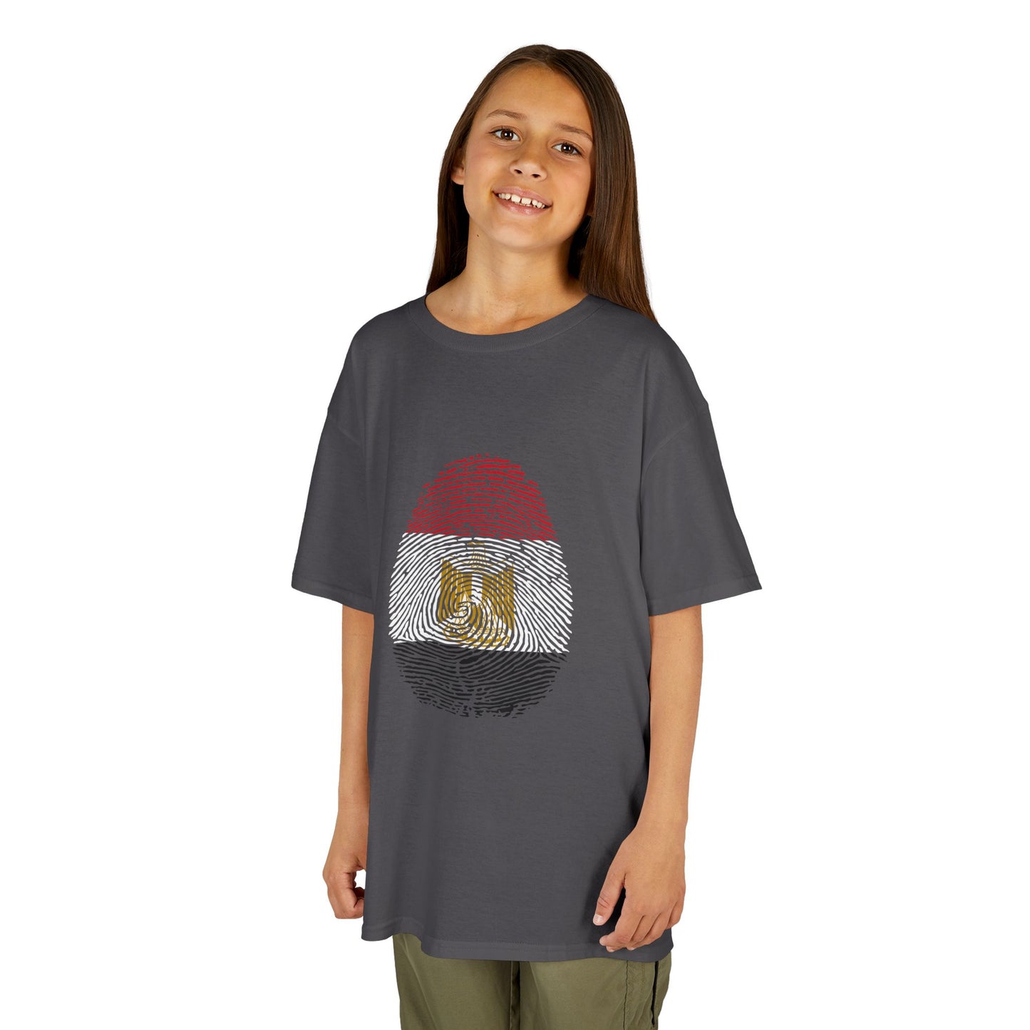 EGYPT Fingerprint flag Soccer World Cup Fan T-Shirt (KIDS - UNISEX)