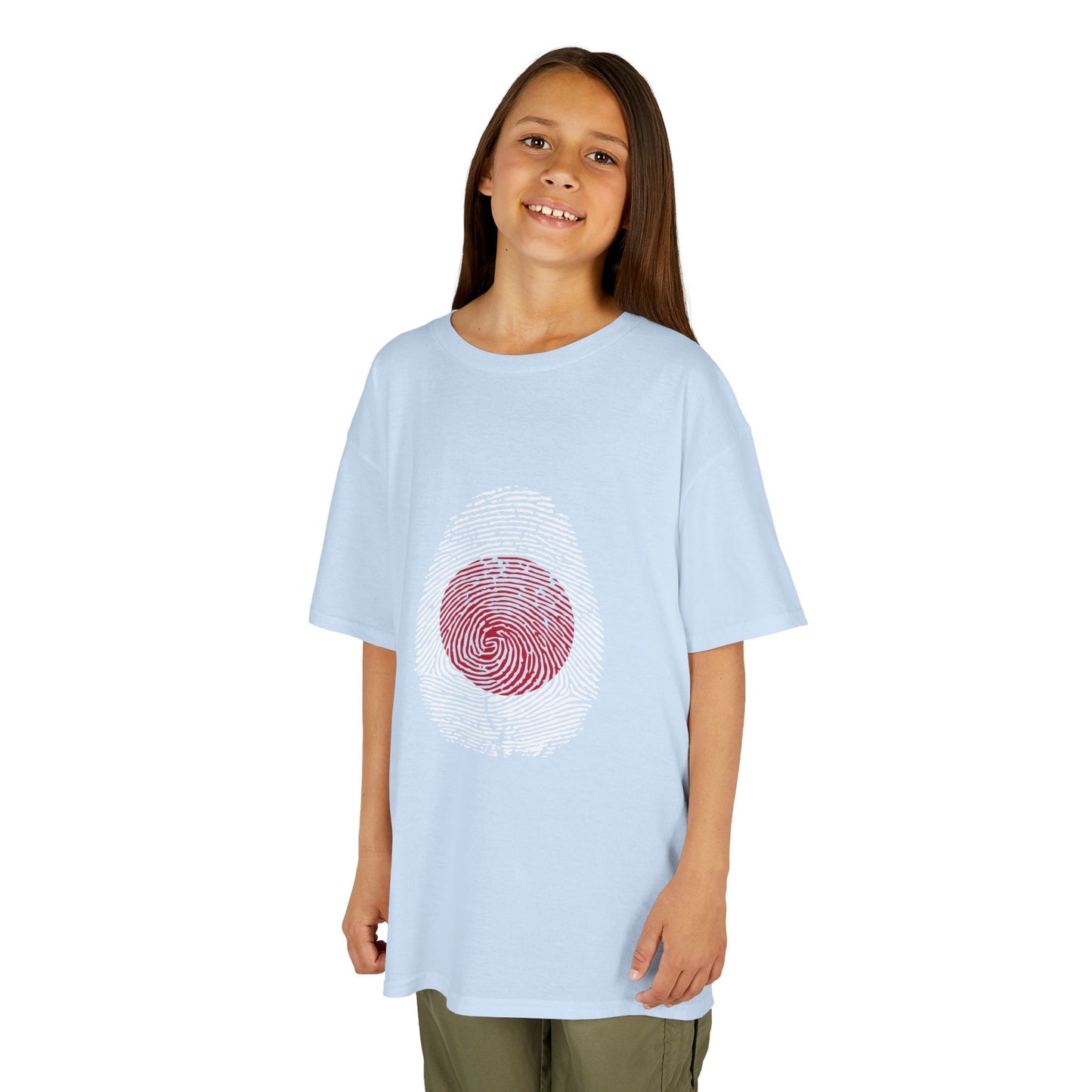 JAPAN Fingerprint flag Soccer World Cup Fan T-Shirt (KIDS - UNISEX)