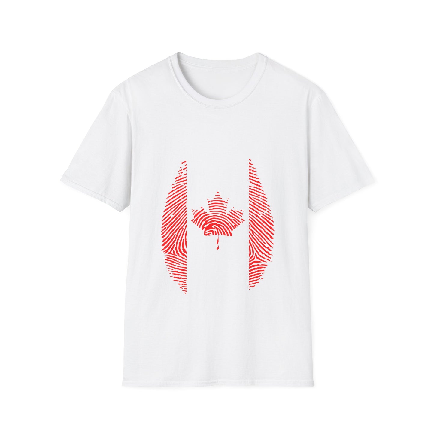 CANADA Fingerprint flag Soccer World Cup Fan T-Shirt (WOMEN)