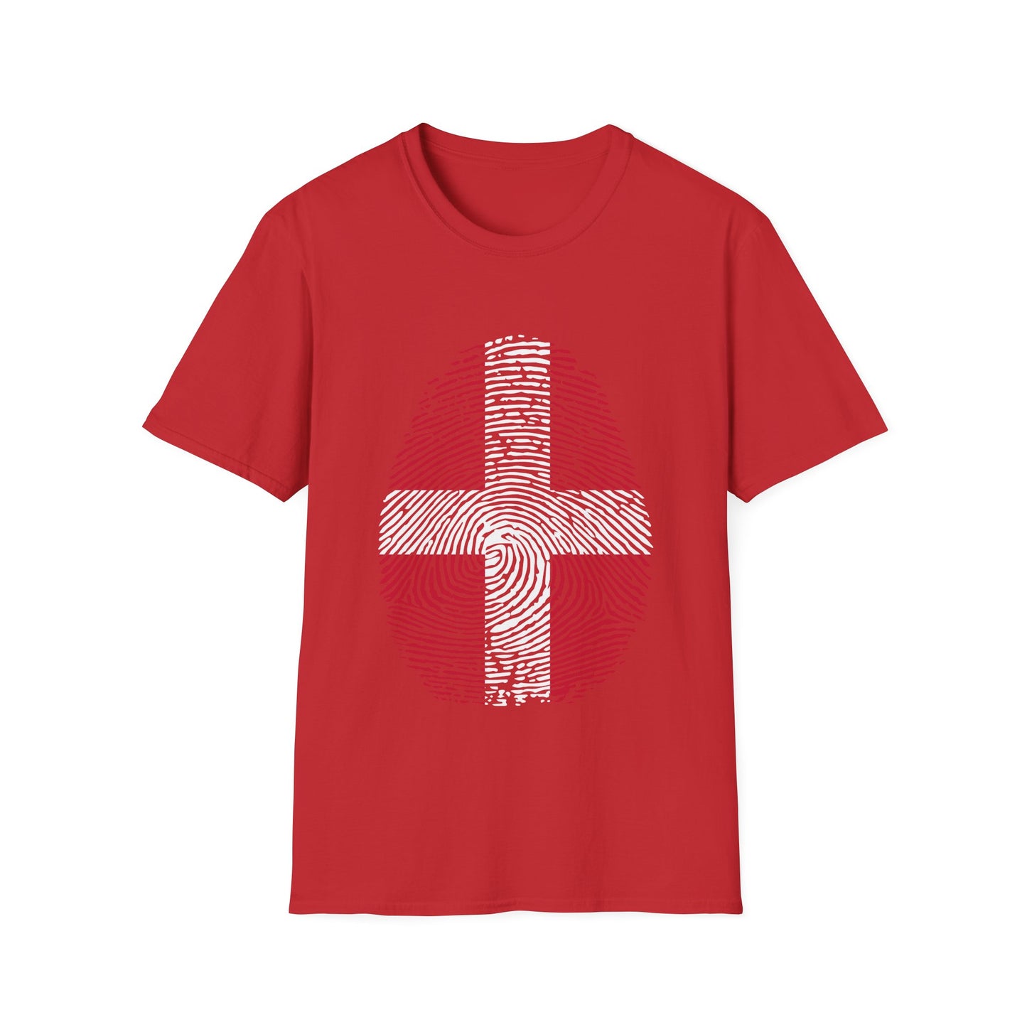 DENMARK Fingerprint flag Soccer World Cup Fan T-Shirt (WOMEN)