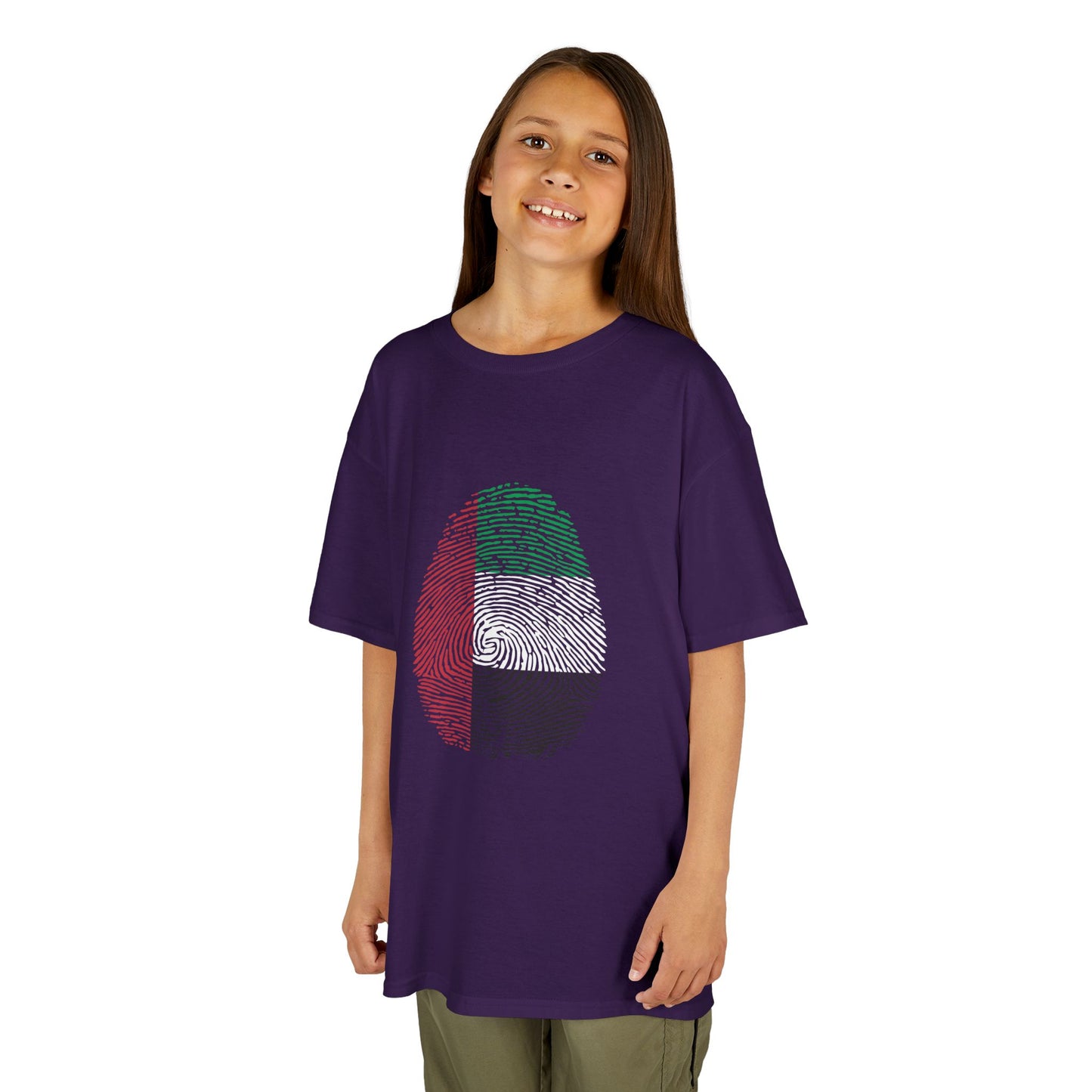 UAE Fingerprint flag Soccer World Cup Fan T-Shirt (KIDS - UNISEX)