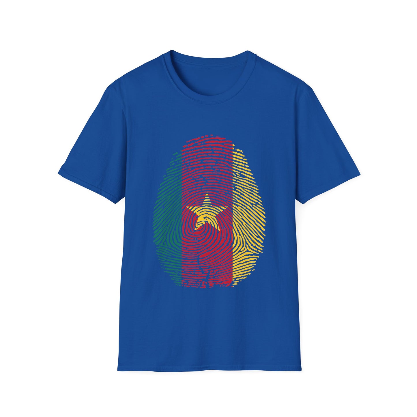 CAMEROON Fingerprint flag Soccer World Cup Fan T-Shirt (WOMEN)