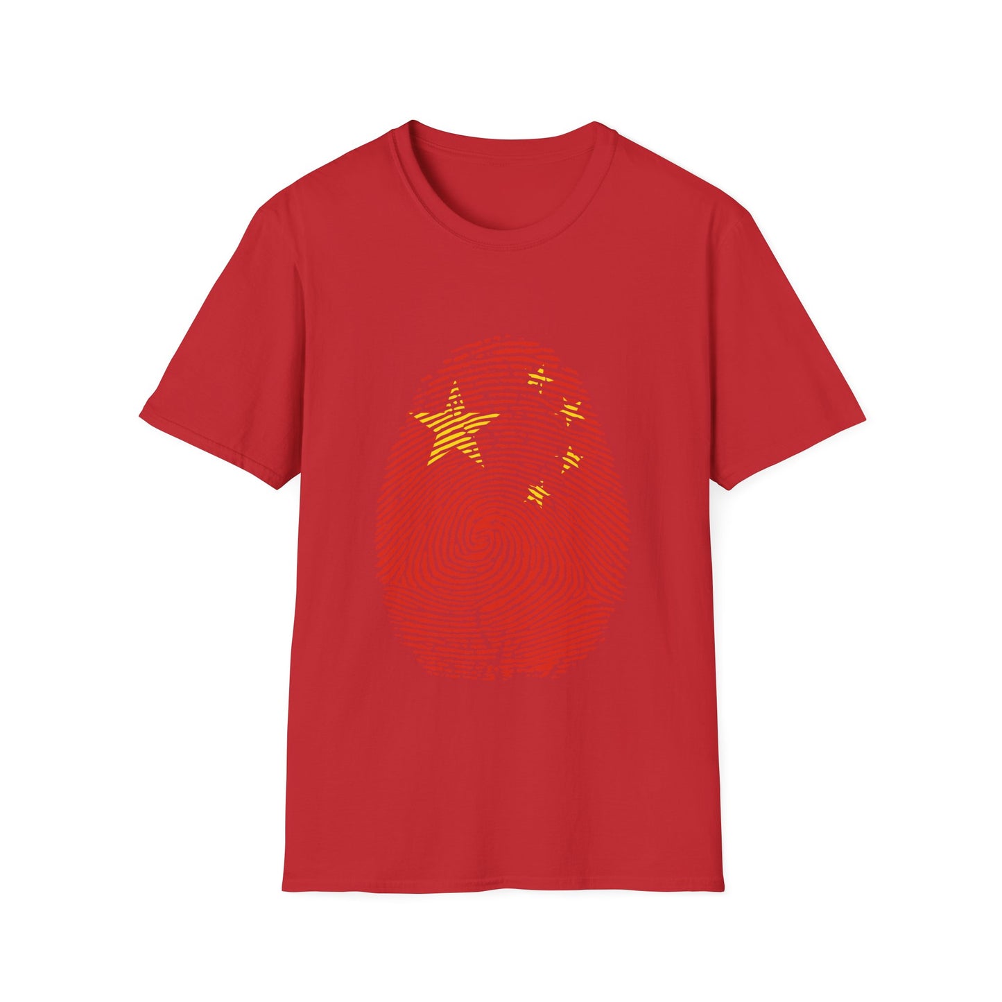 CHINA Fingerprint flag Soccer World Cup Fan T-Shirt (WOMEN)