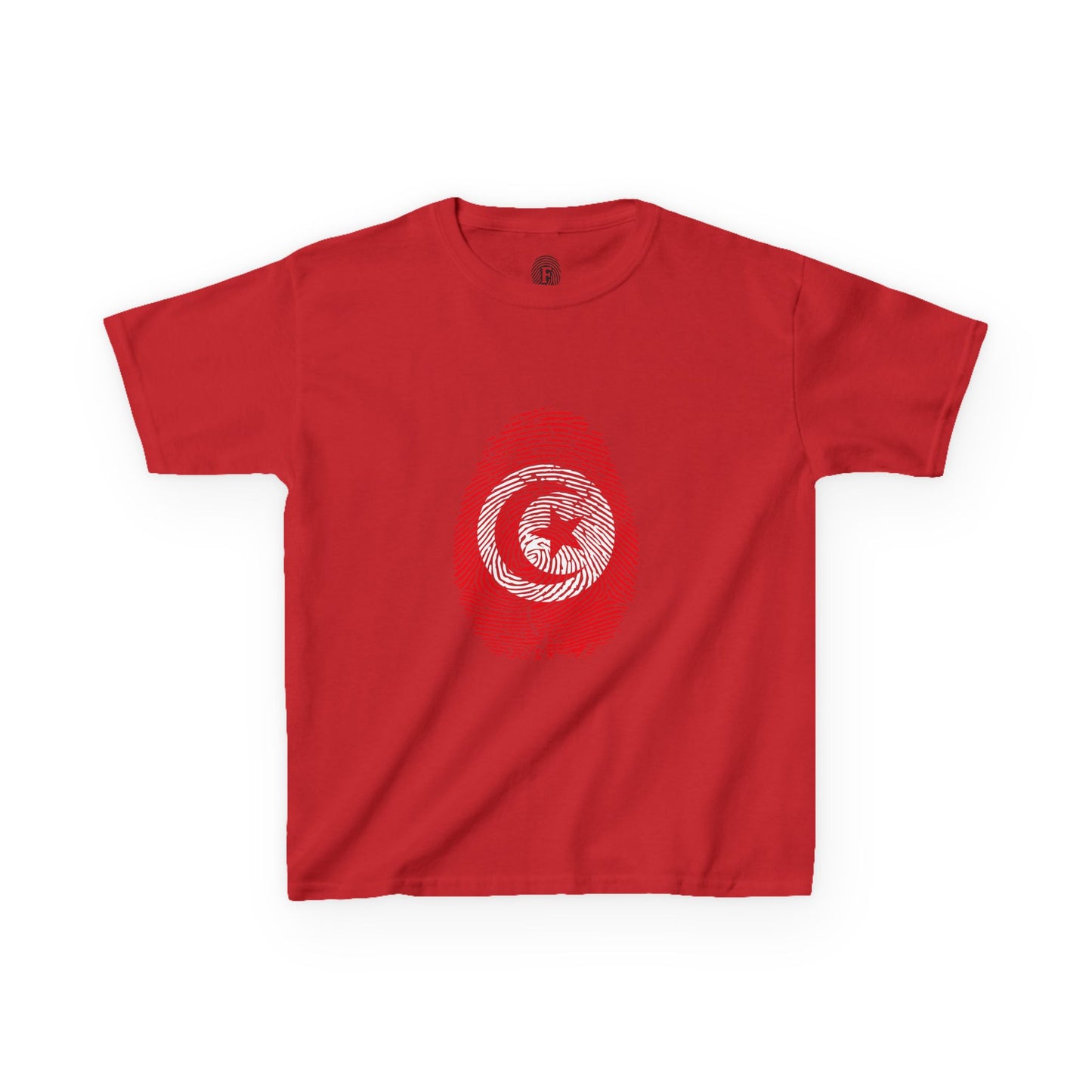 TUNISIA Fingerprint flag Soccer World Cup Fan T-Shirt (KIDS - UNISEX)