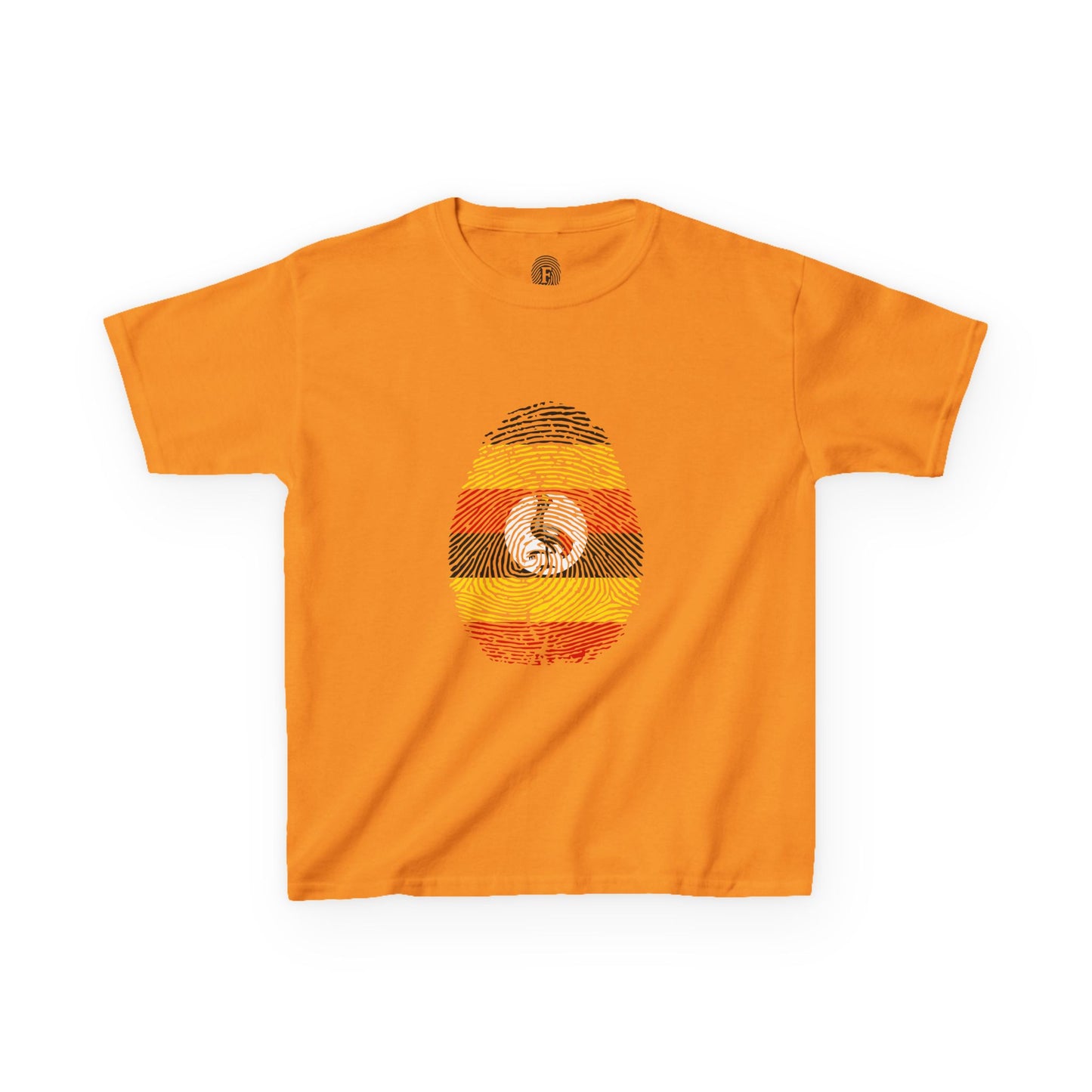UGANDA Fingerprint flag Soccer World Cup Fan T-Shirt (KIDS - UNISEX)