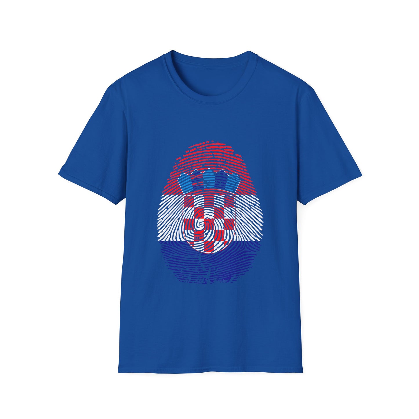 CROATIA Fingerprint flag Soccer World Cup Fan T-Shirt (WOMEN)