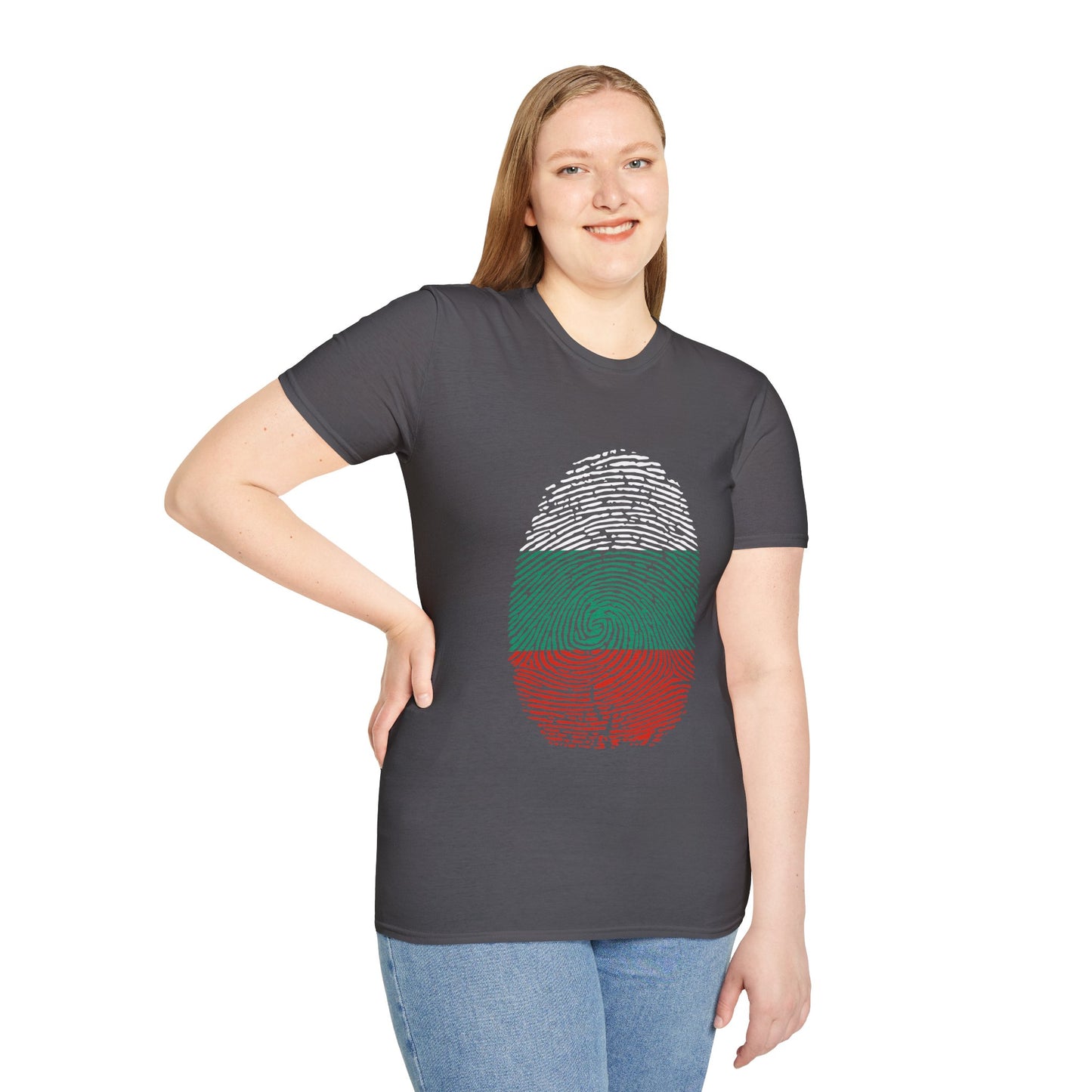 BULGARIA Fingerprint flag Soccer World Cup Fan T-Shirt (WOMEN)