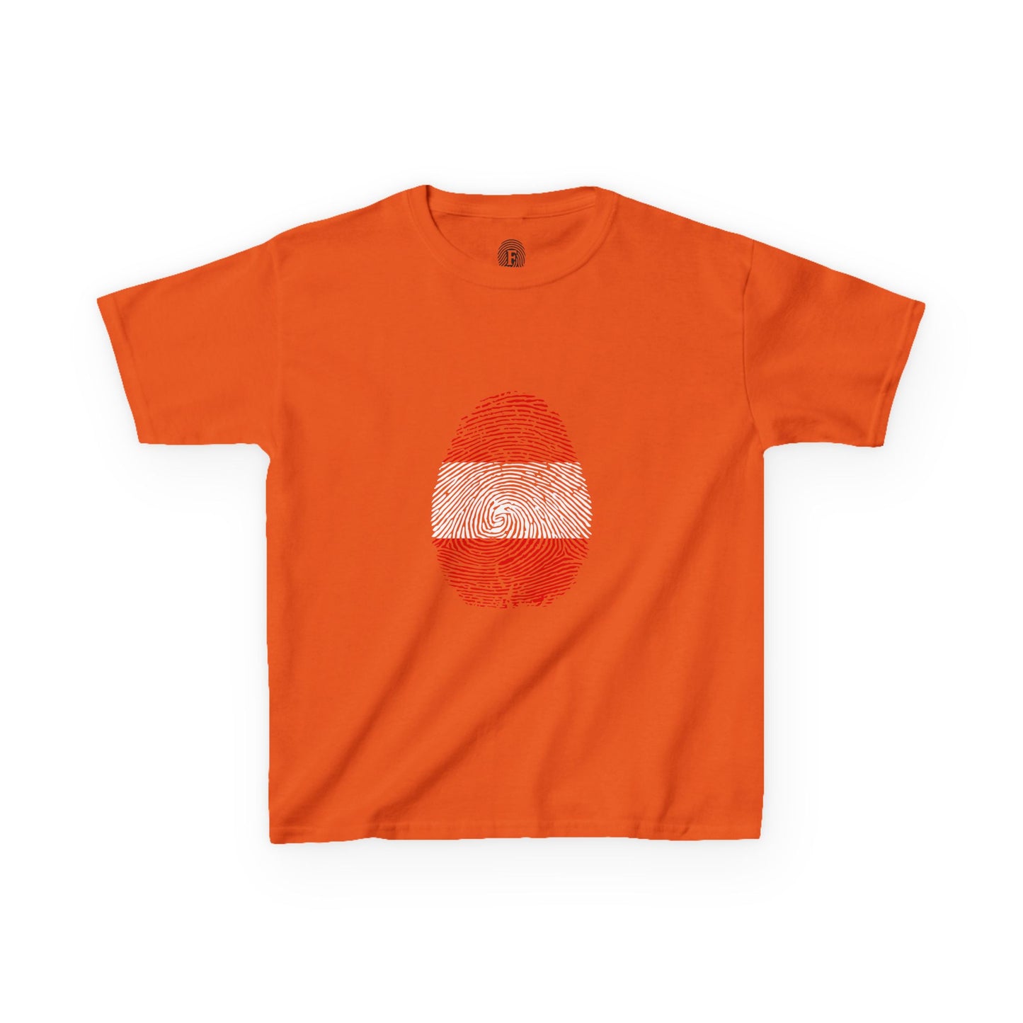 AUSTRIA Fingerprint flag Soccer World Cup Fan T-Shirt (KIDS - UNISEX)
