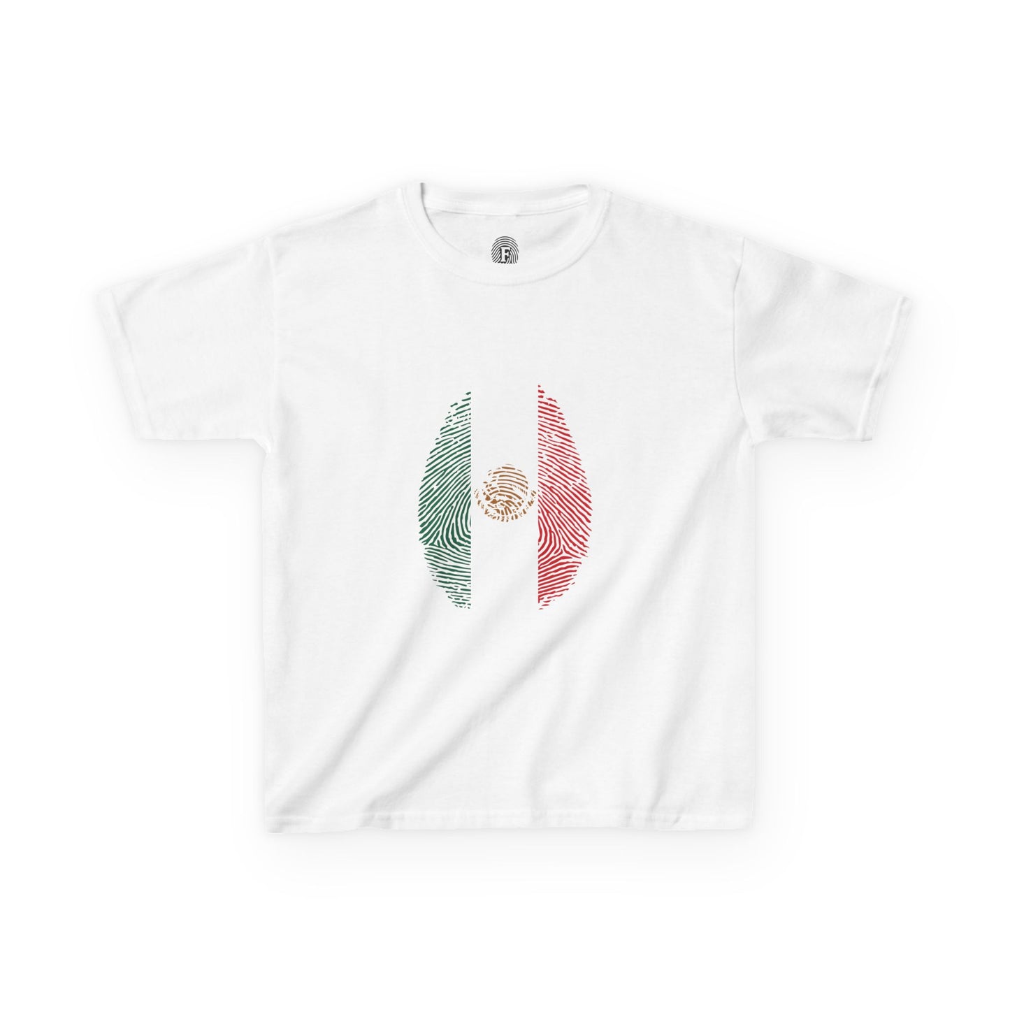 MEXICO Fingerprint flag Soccer World Cup Fan T-Shirt (KIDS - UNISEX)