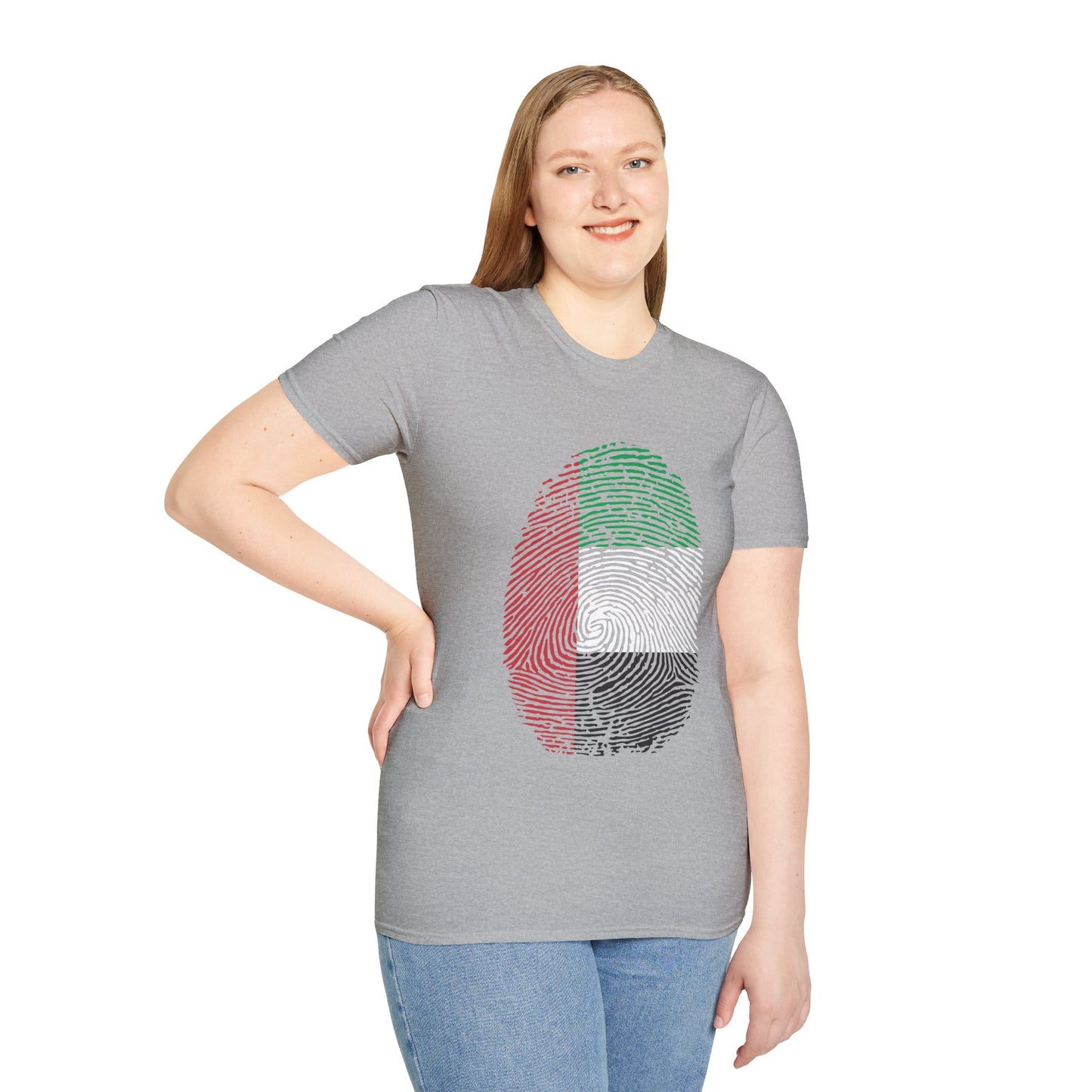 UAE Fingerprint flag Soccer World Cup Fan T-Shirt (WOMEN)