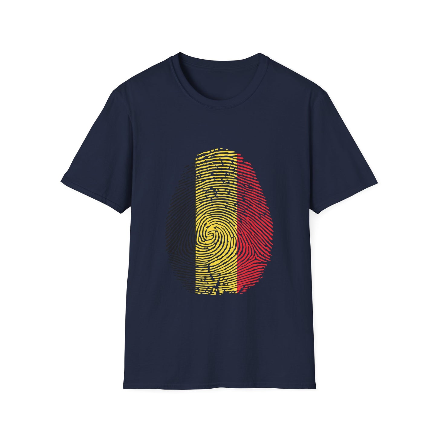 BELGIUM Fingerprint flag Soccer World Cup Fan T-Shirt (WOMEN)