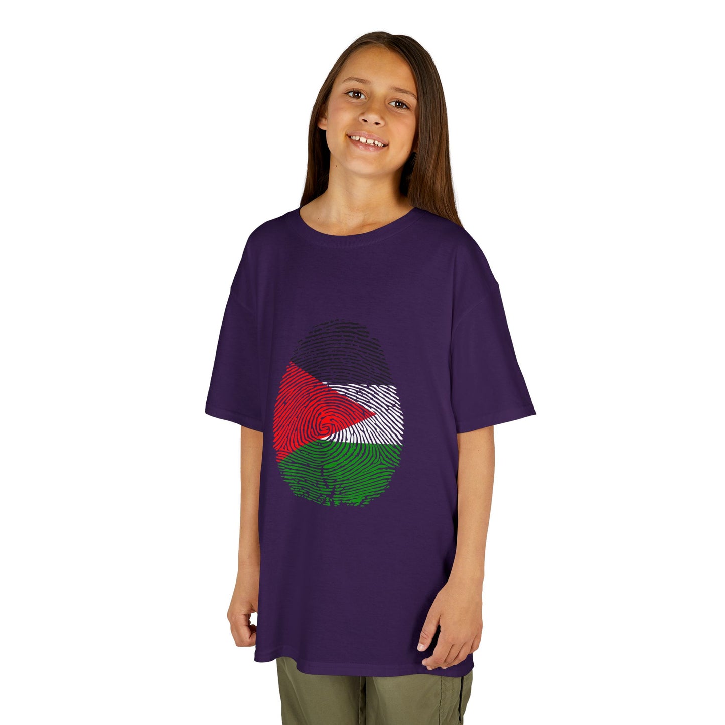 PALESTINE Fingerprint flag Soccer World Cup Fan T-Shirt (KIDS - UNISEX)