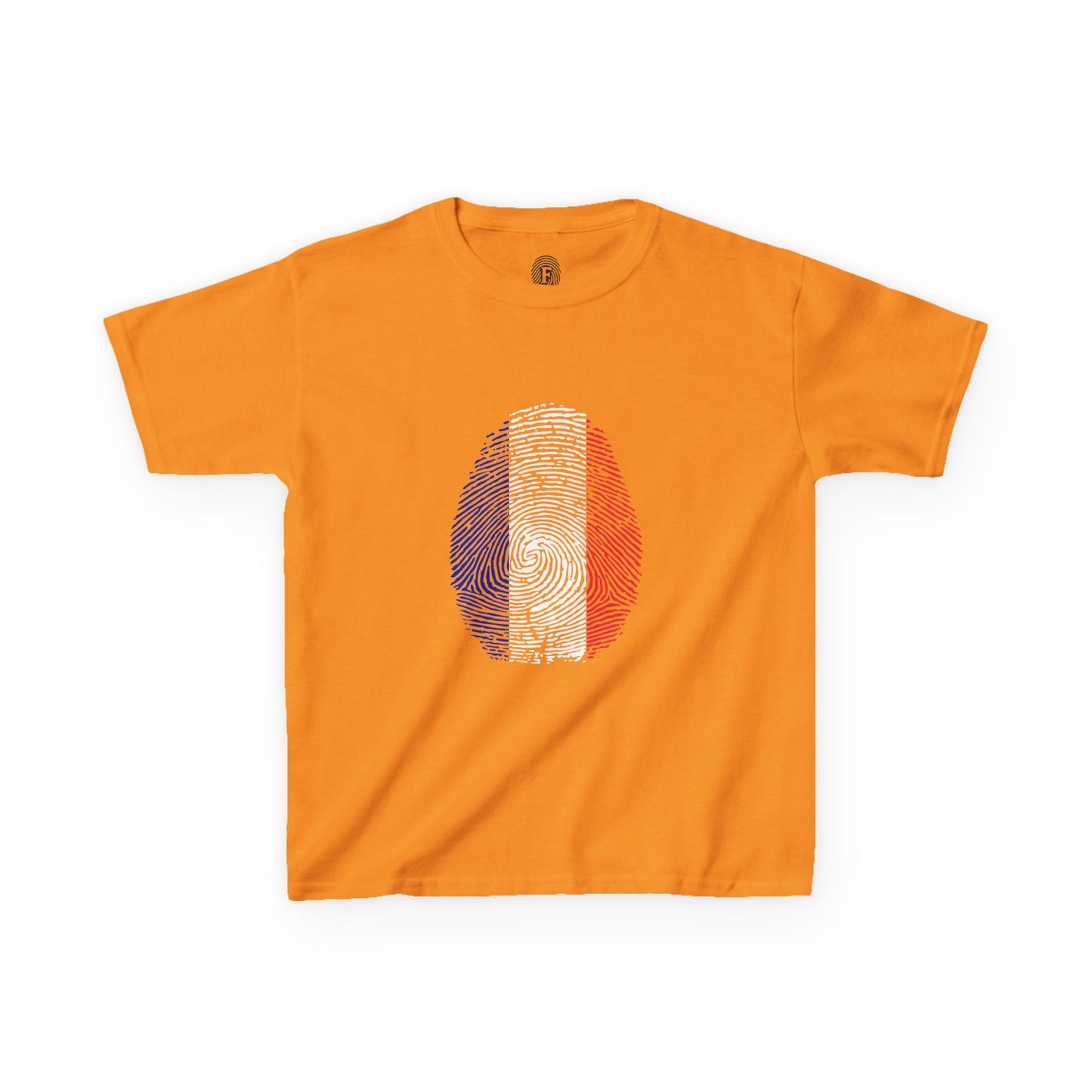 FRANCE Fingerprint flag Soccer World Cup Fan T-Shirt (KIDS - UNISEX)