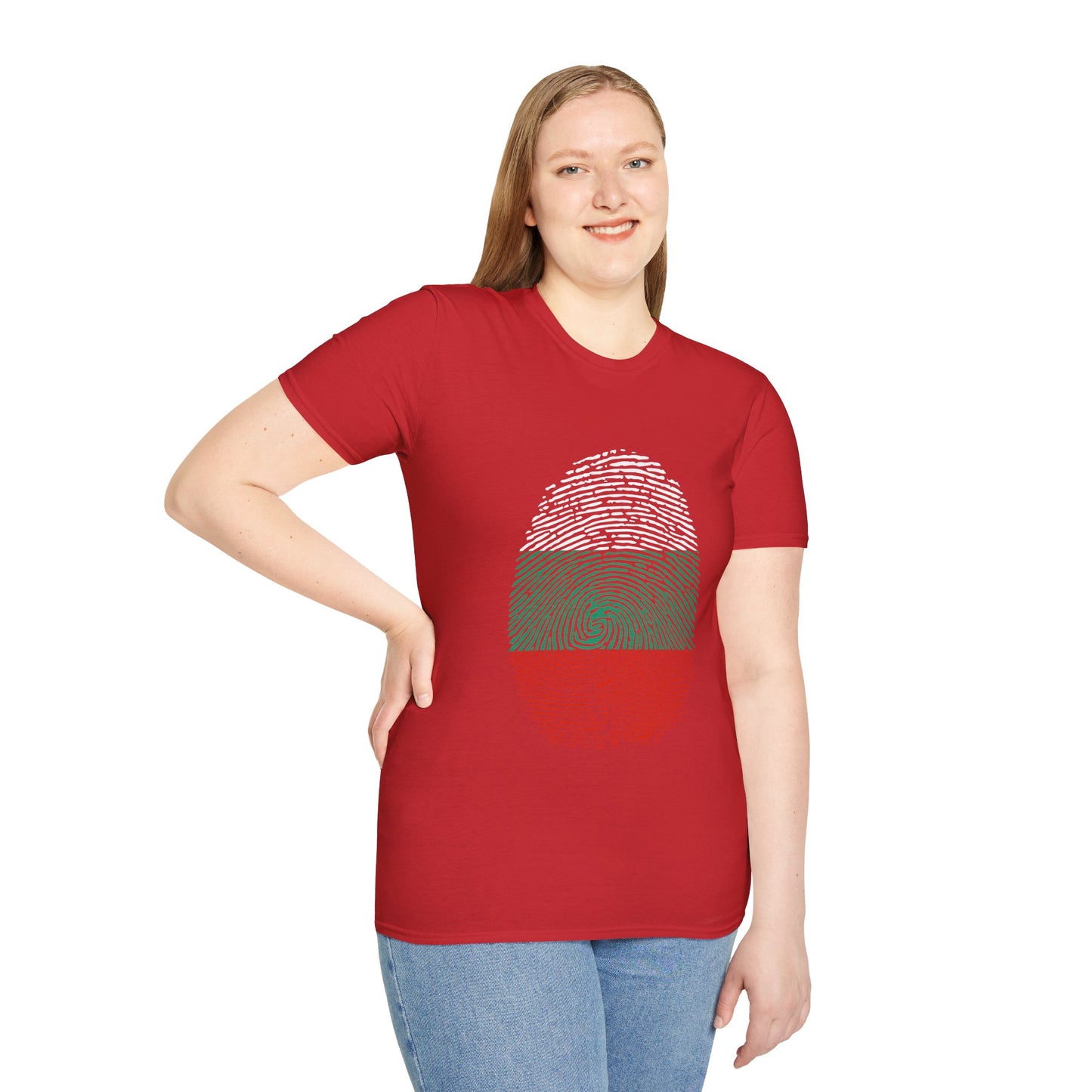 BULGARIA Fingerprint flag Soccer World Cup Fan T-Shirt (WOMEN)