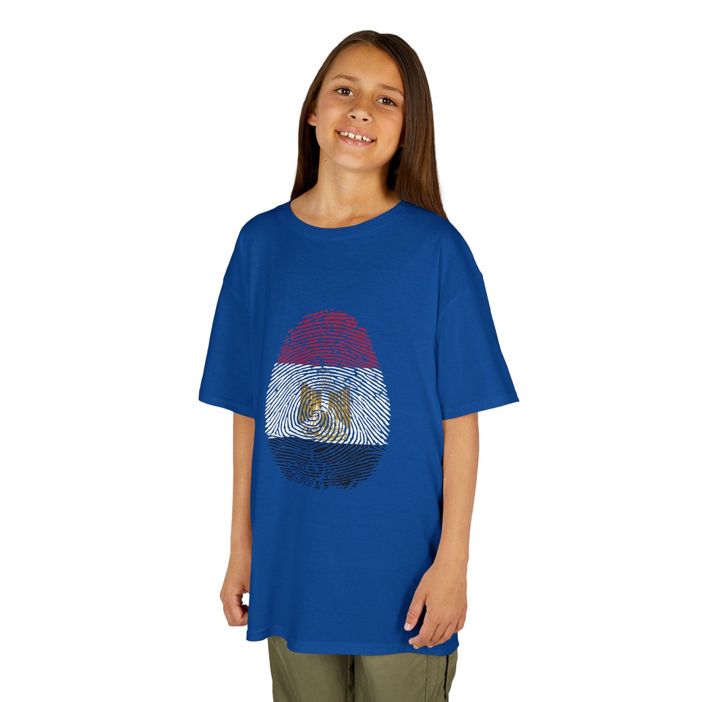 EGYPT Fingerprint flag Soccer World Cup Fan T-Shirt (KIDS - UNISEX)