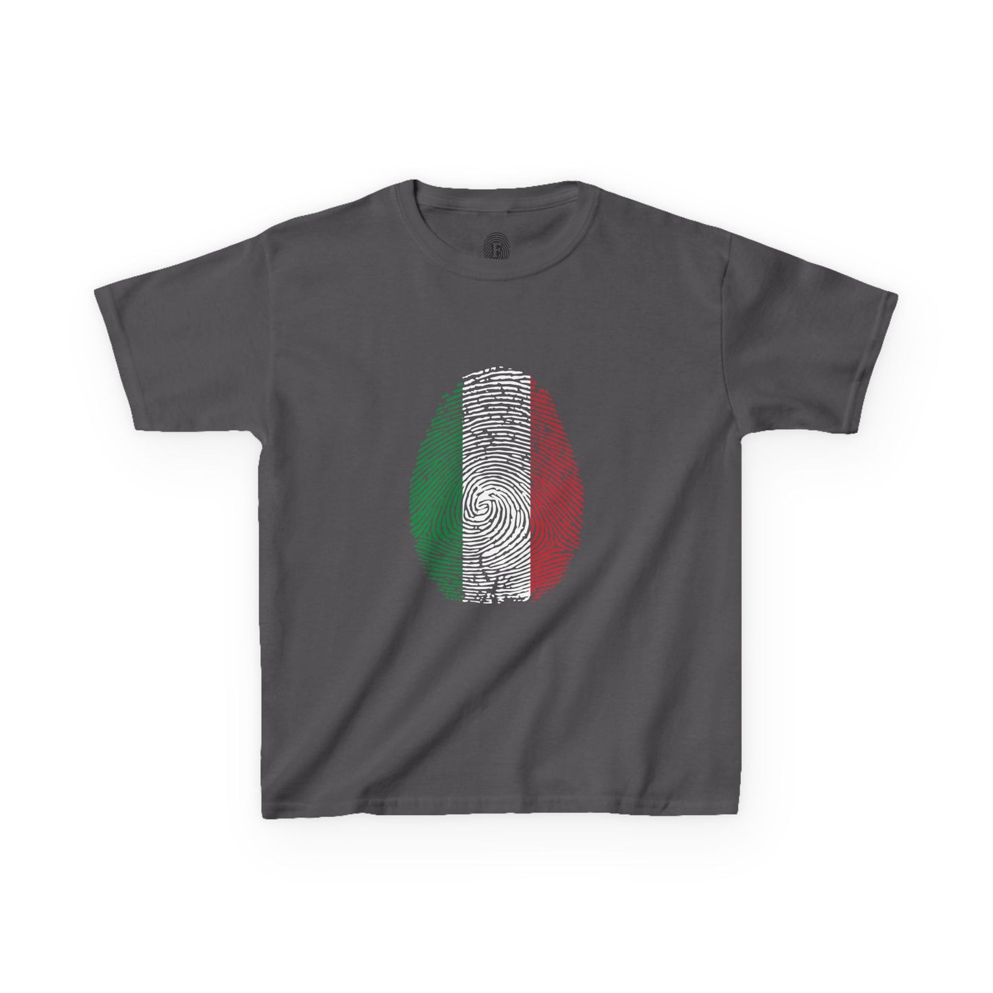 ITALY Fingerprint flag Soccer World Cup Fan T-Shirt (KIDS - UNISEX)