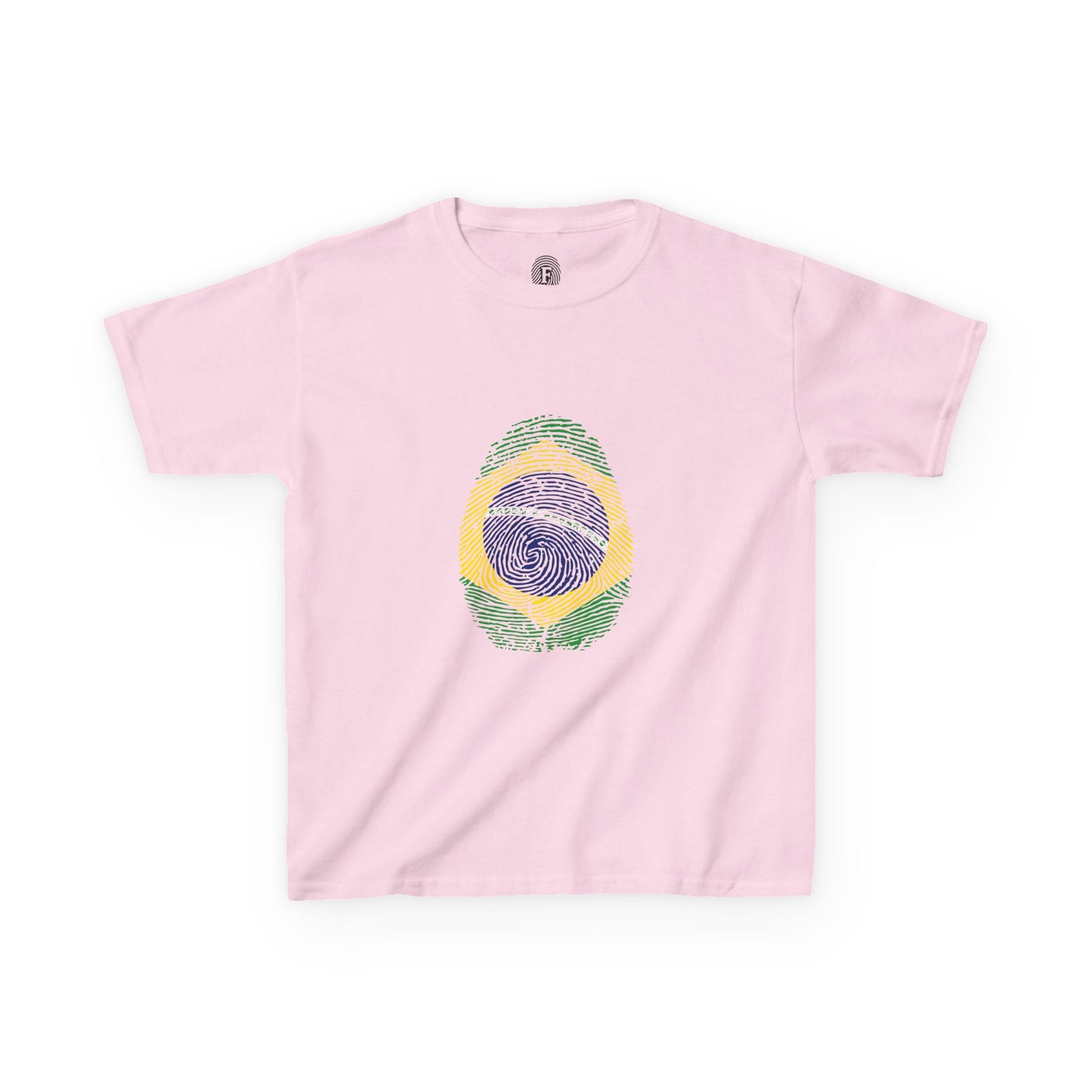 BRAZIL Fingerprint flag Soccer World Cup Fan T-Shirt (KIDS - UNISEX)