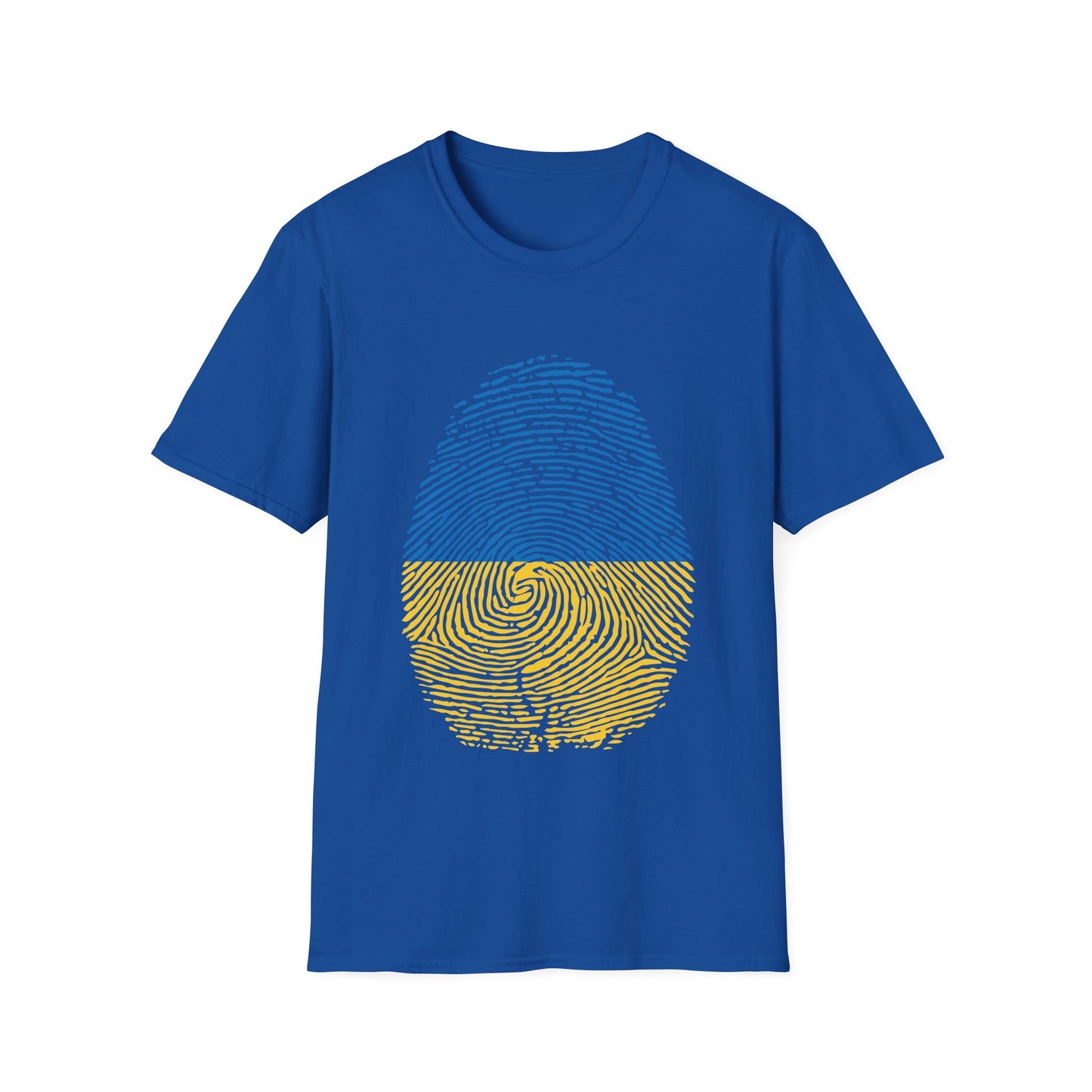 UKRAINE Fingerprint flag Soccer World Cup Fan T-Shirt (WOMEN)