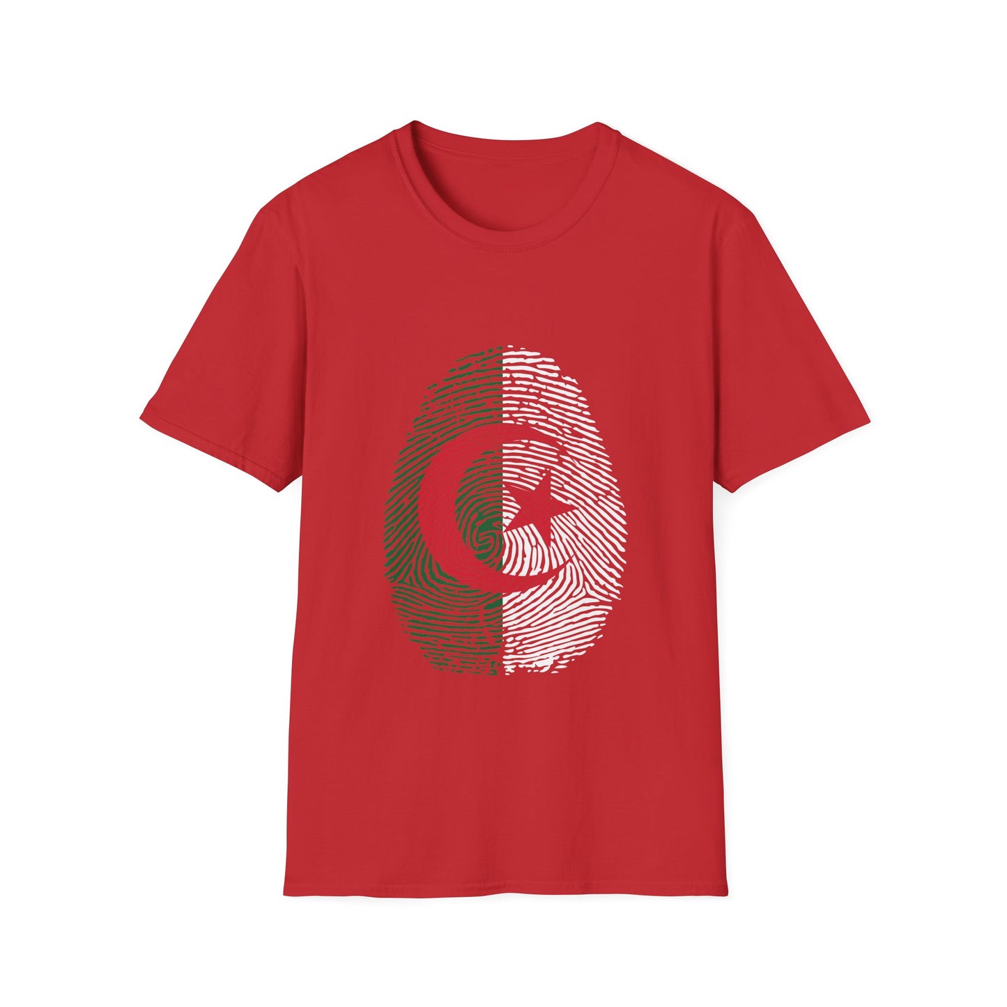 ALGERIA Fingerprint flag Soccer World Cup Fan T-Shirt (WOMEN)