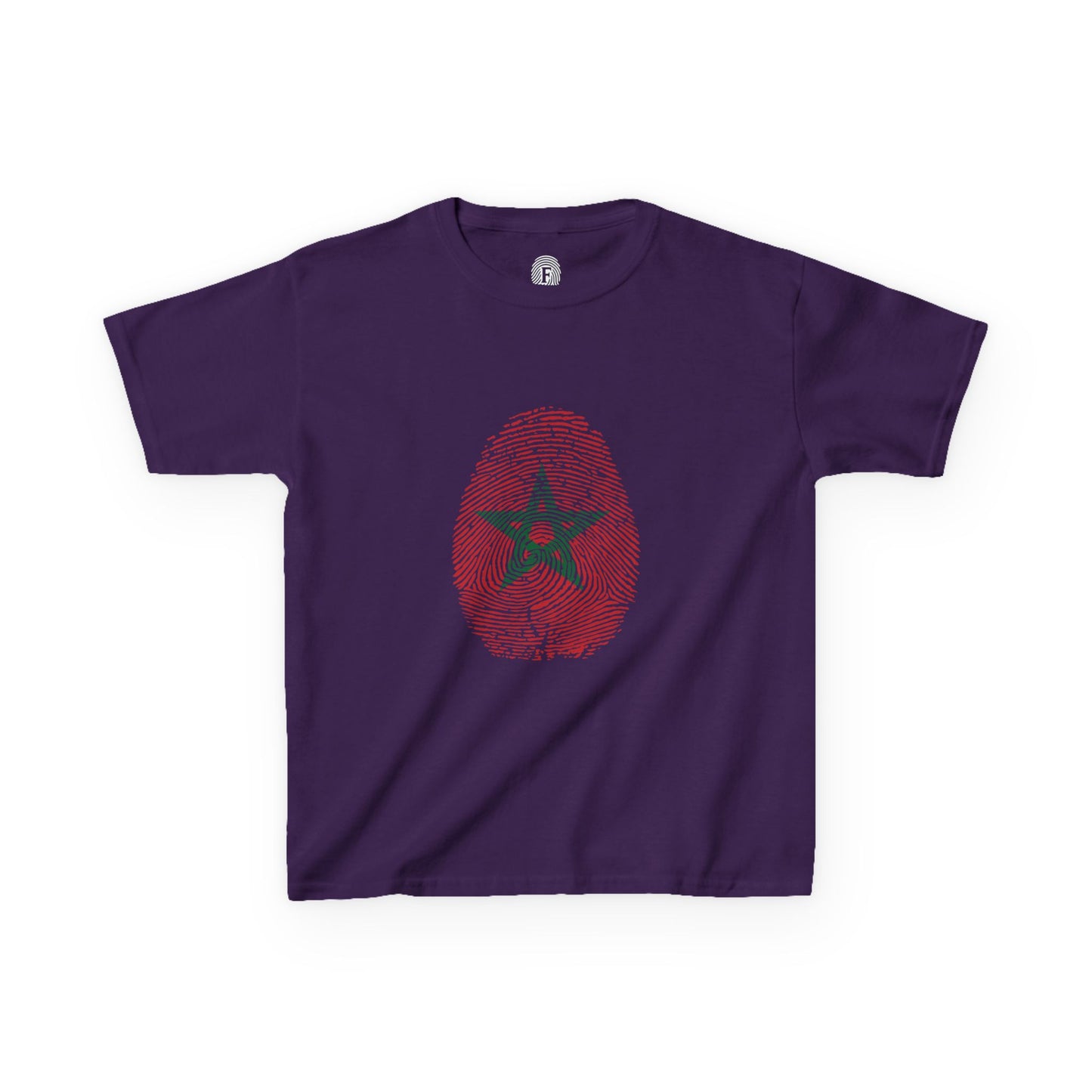MOROCCO Fingerprint flag Soccer World Cup Fan T-Shirt (KIDS - UNISEX)