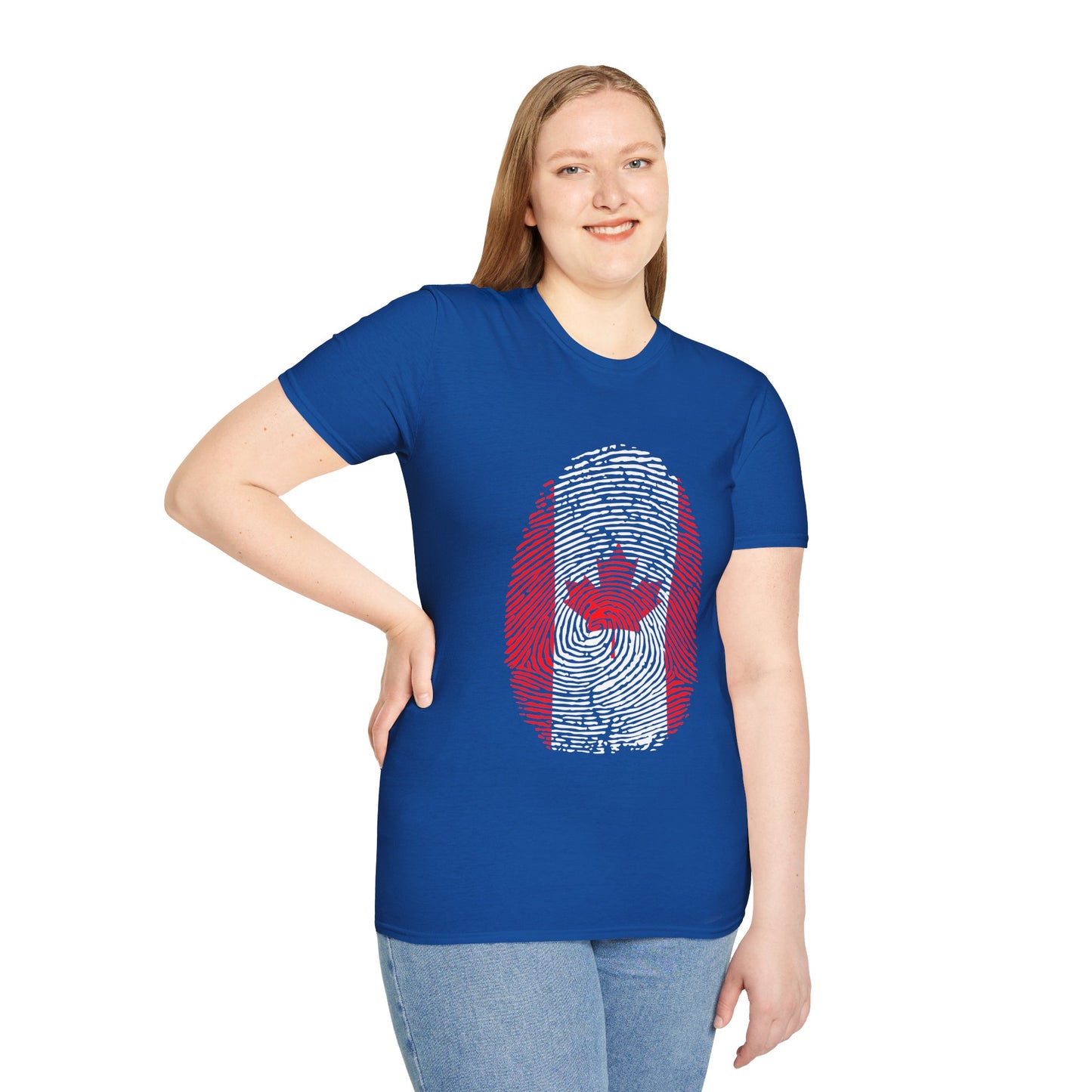 CANADA Fingerprint flag Soccer World Cup Fan T-Shirt (WOMEN)